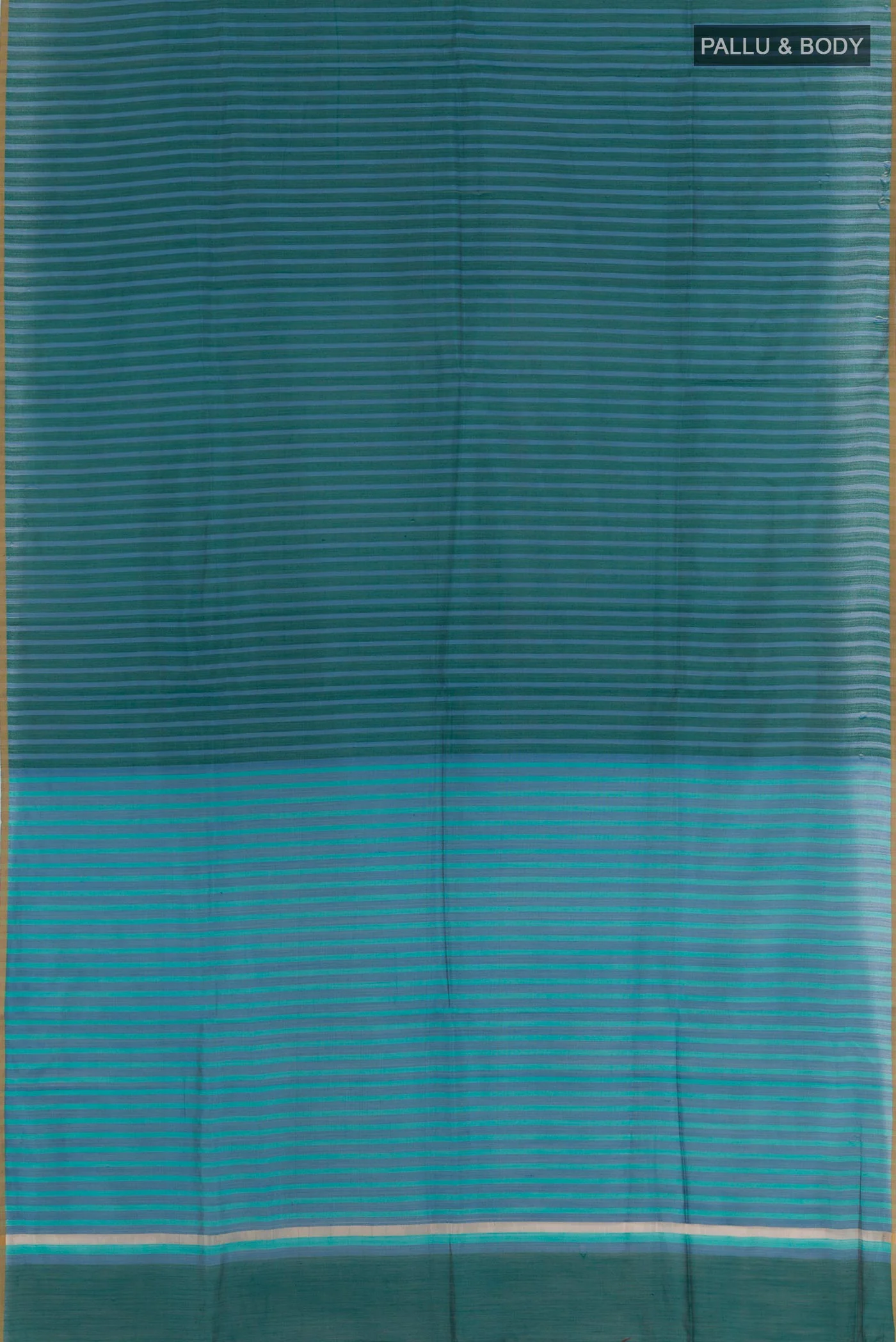 Blue Tussar Silk Saree - Image 3