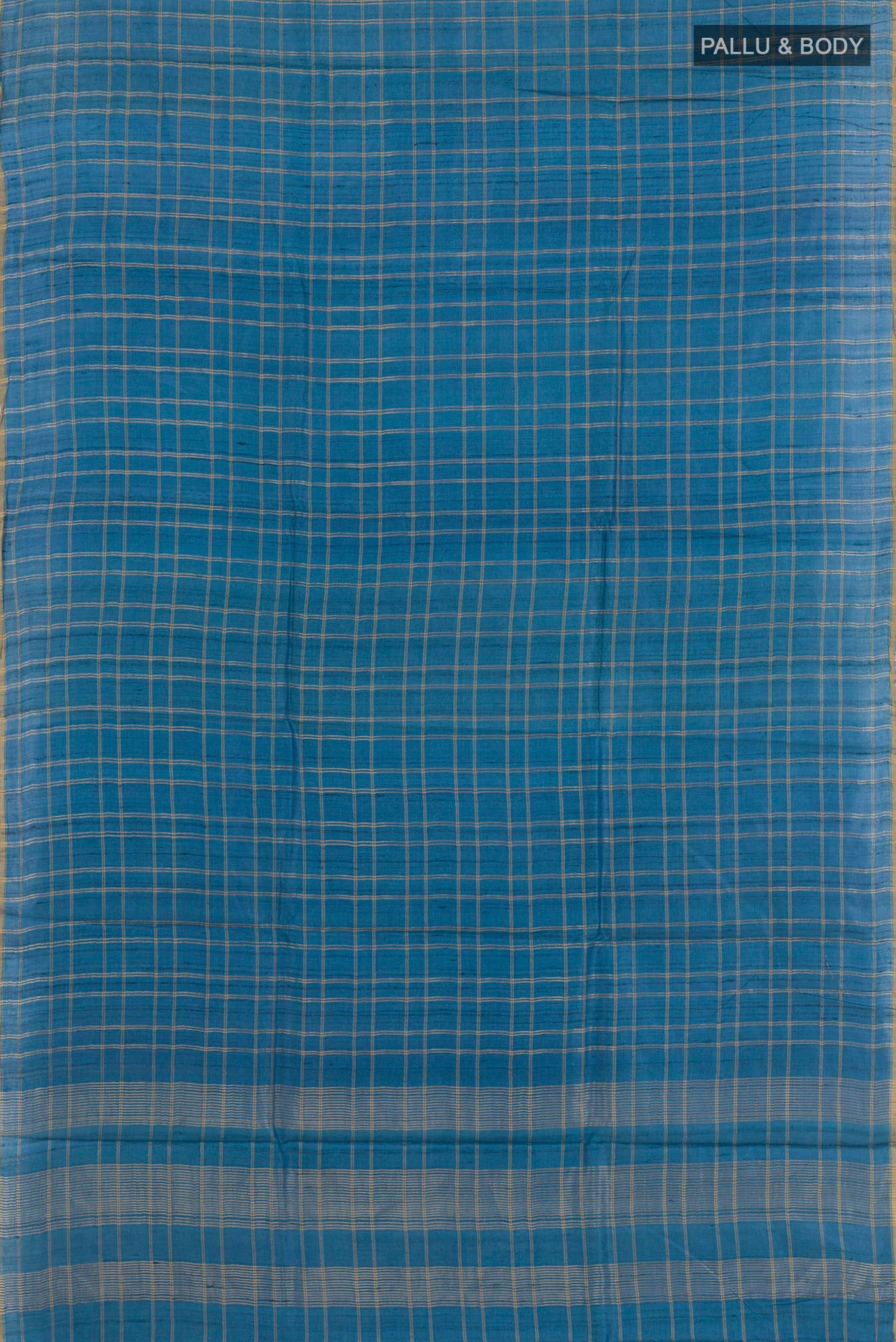 Blue Tussar Silk Saree - Image 3