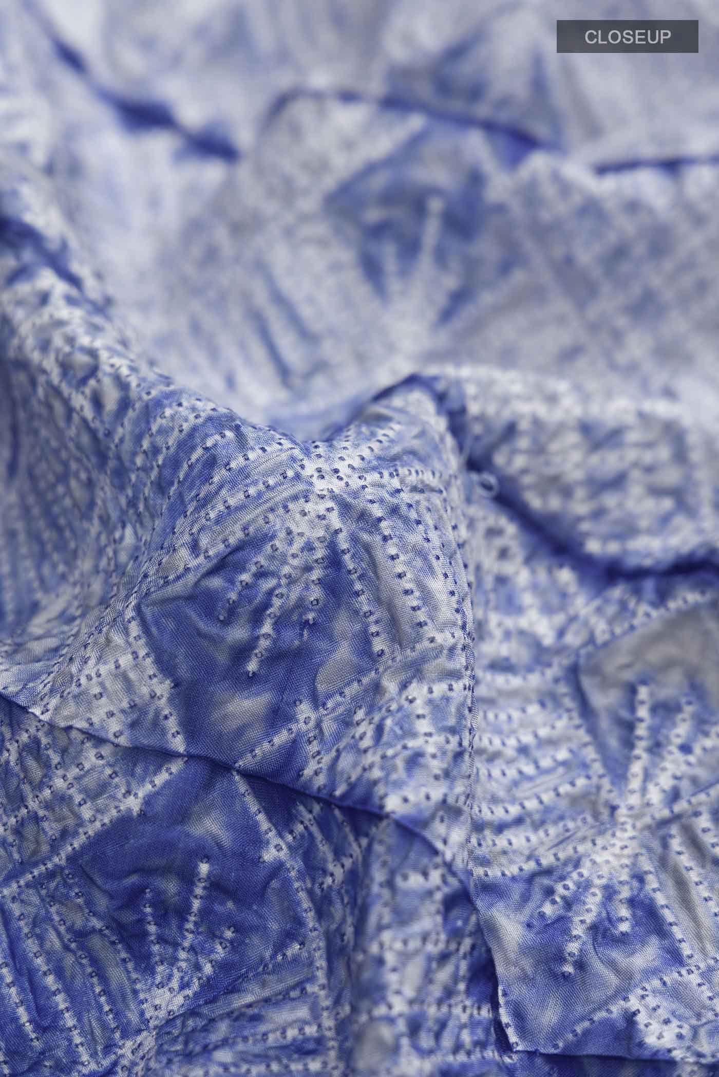 Blue Tussar Silk Saree - Image 2