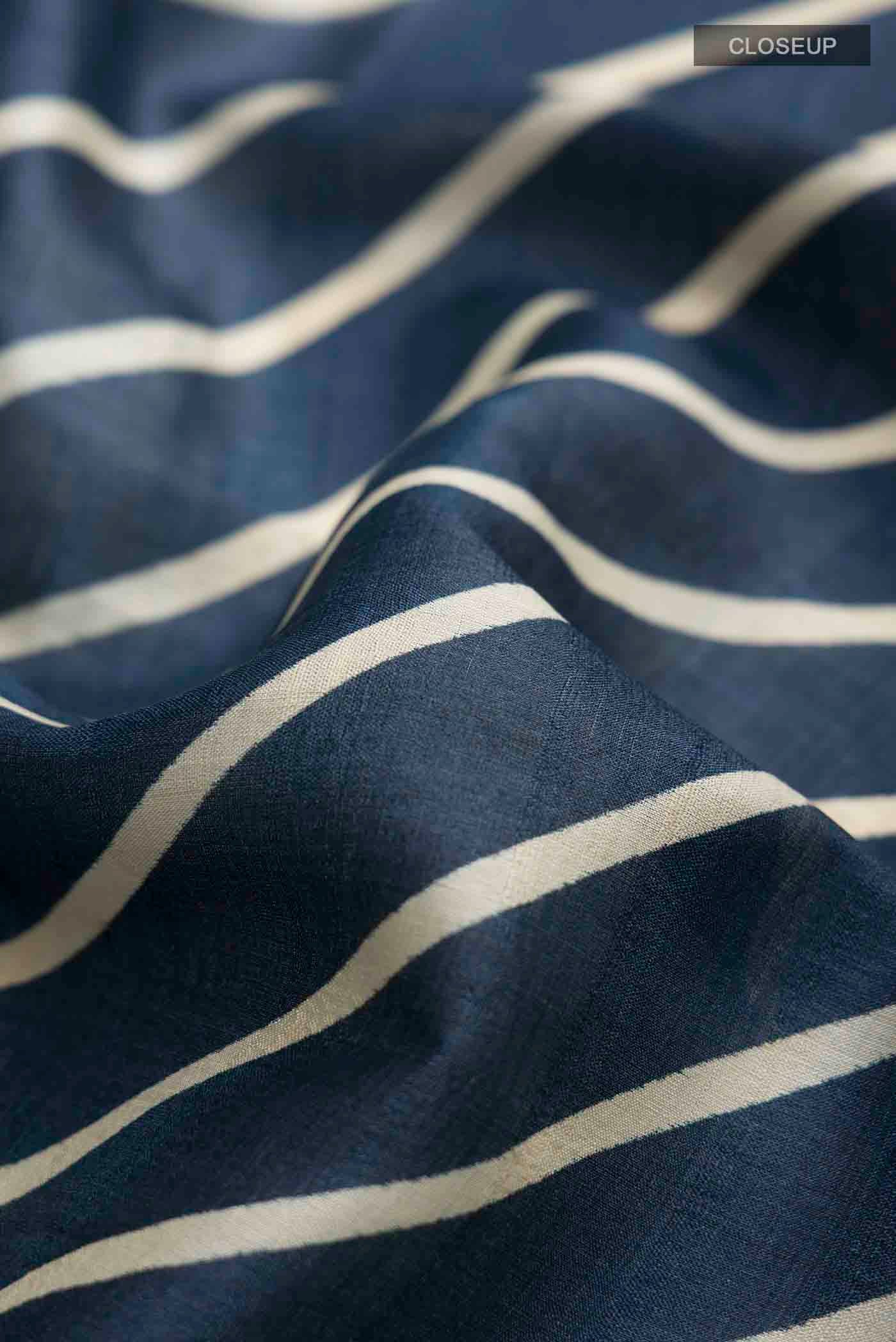 Blue Tussar Silk Saree - Image 2