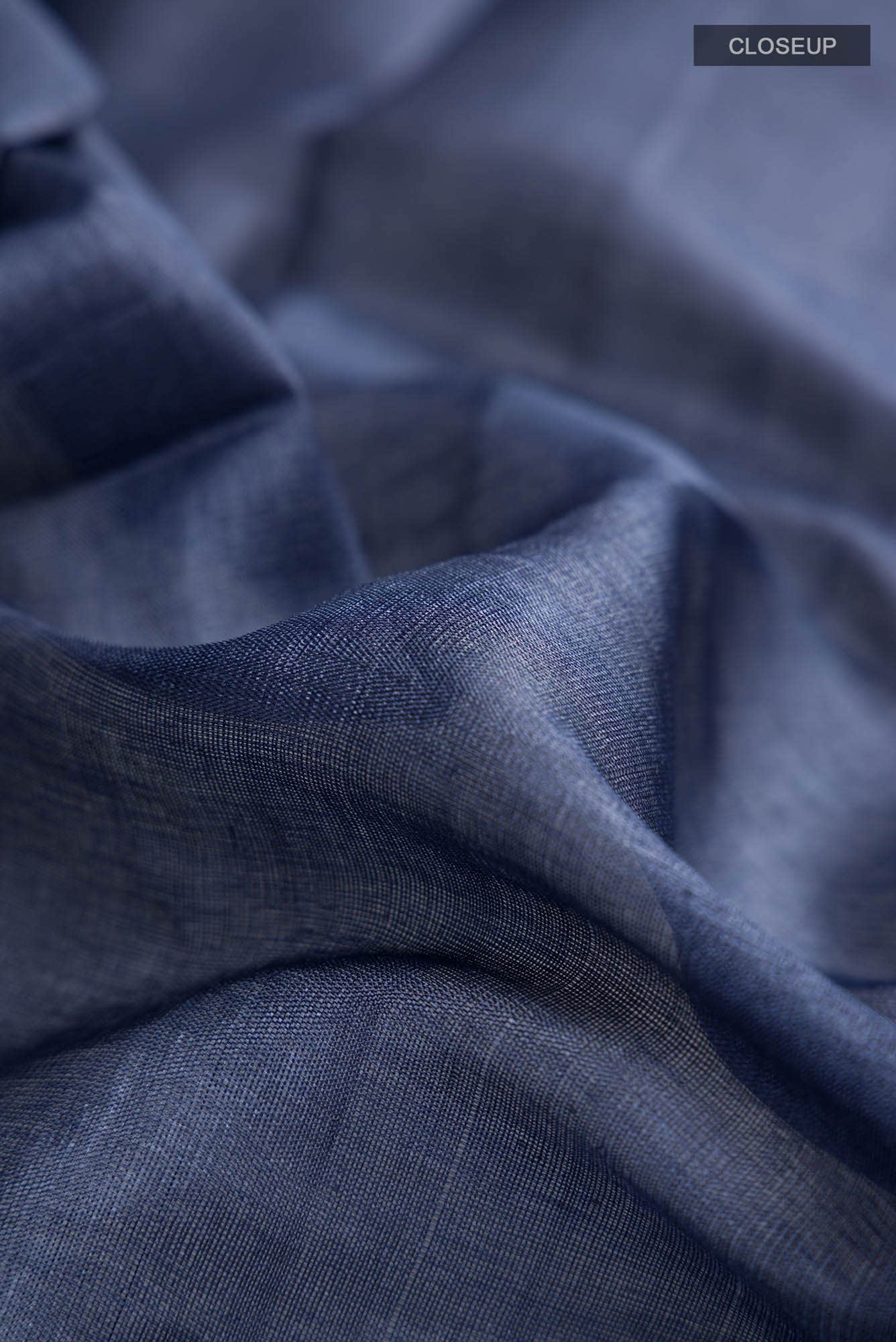 Blue Tussar Silk Saree - Image 3