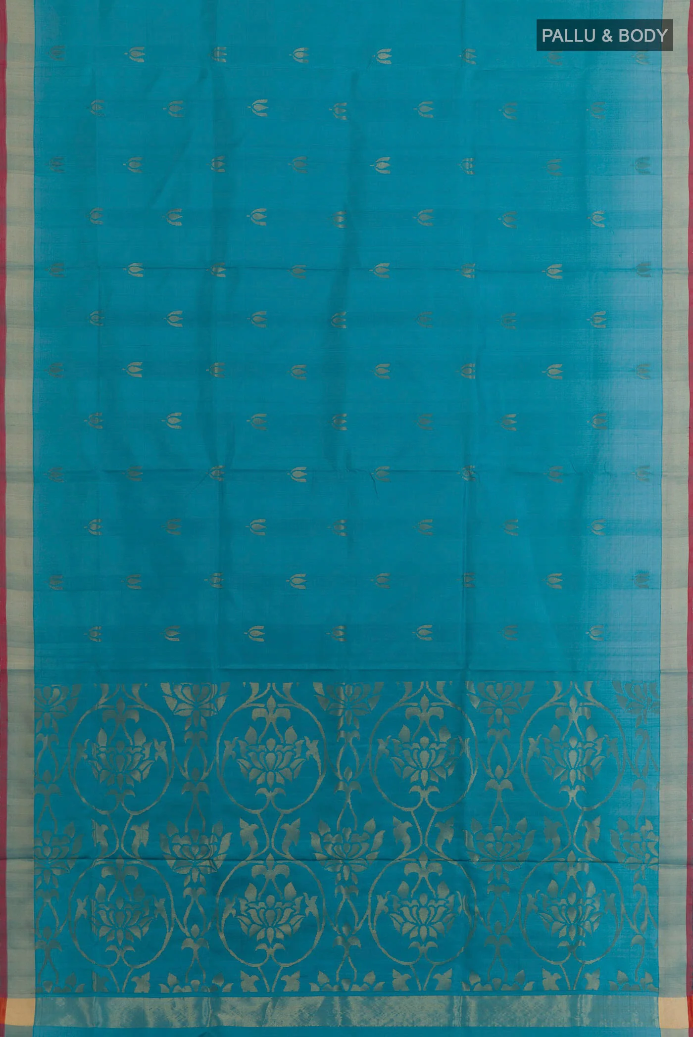 Blue Uppada Silk Saree - Image 3