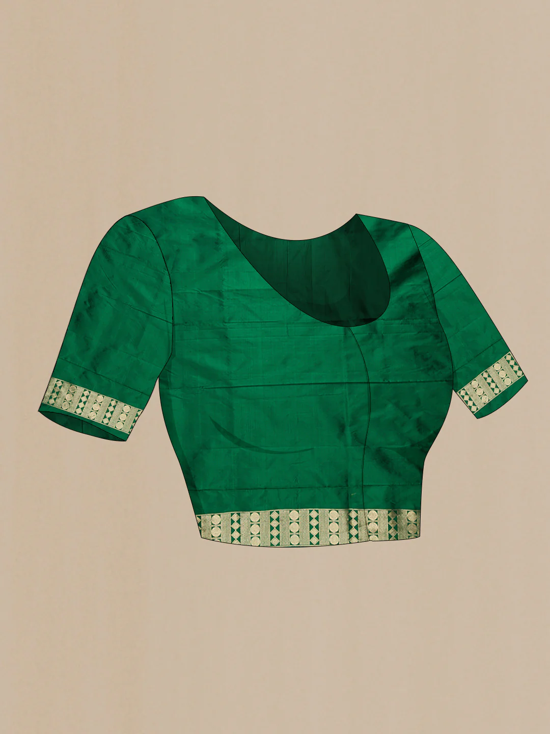 Bottle Green Banarasi Silk Saree - Image 5