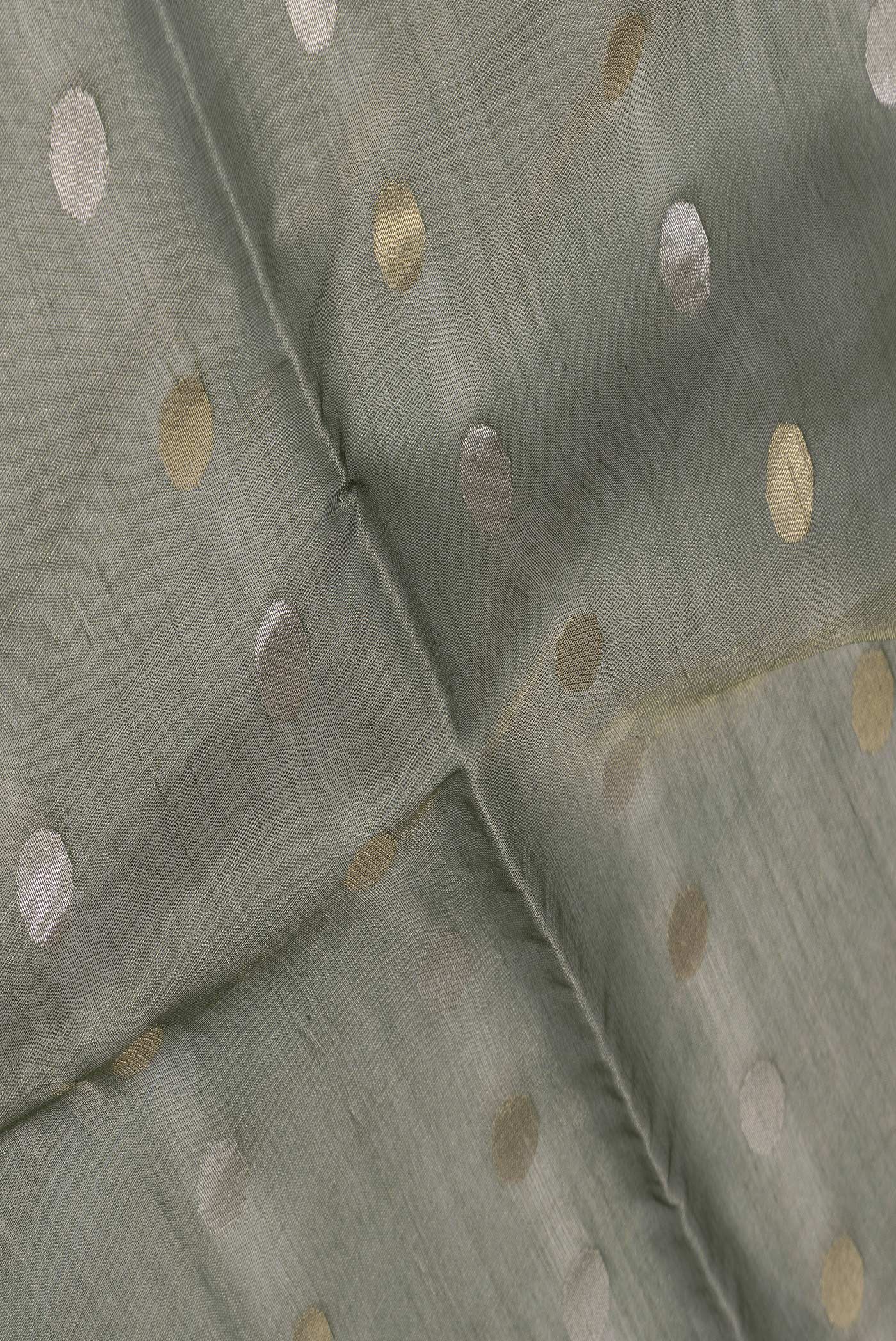 Green Dual Tone Chanderi Silk Saree - Image 2
