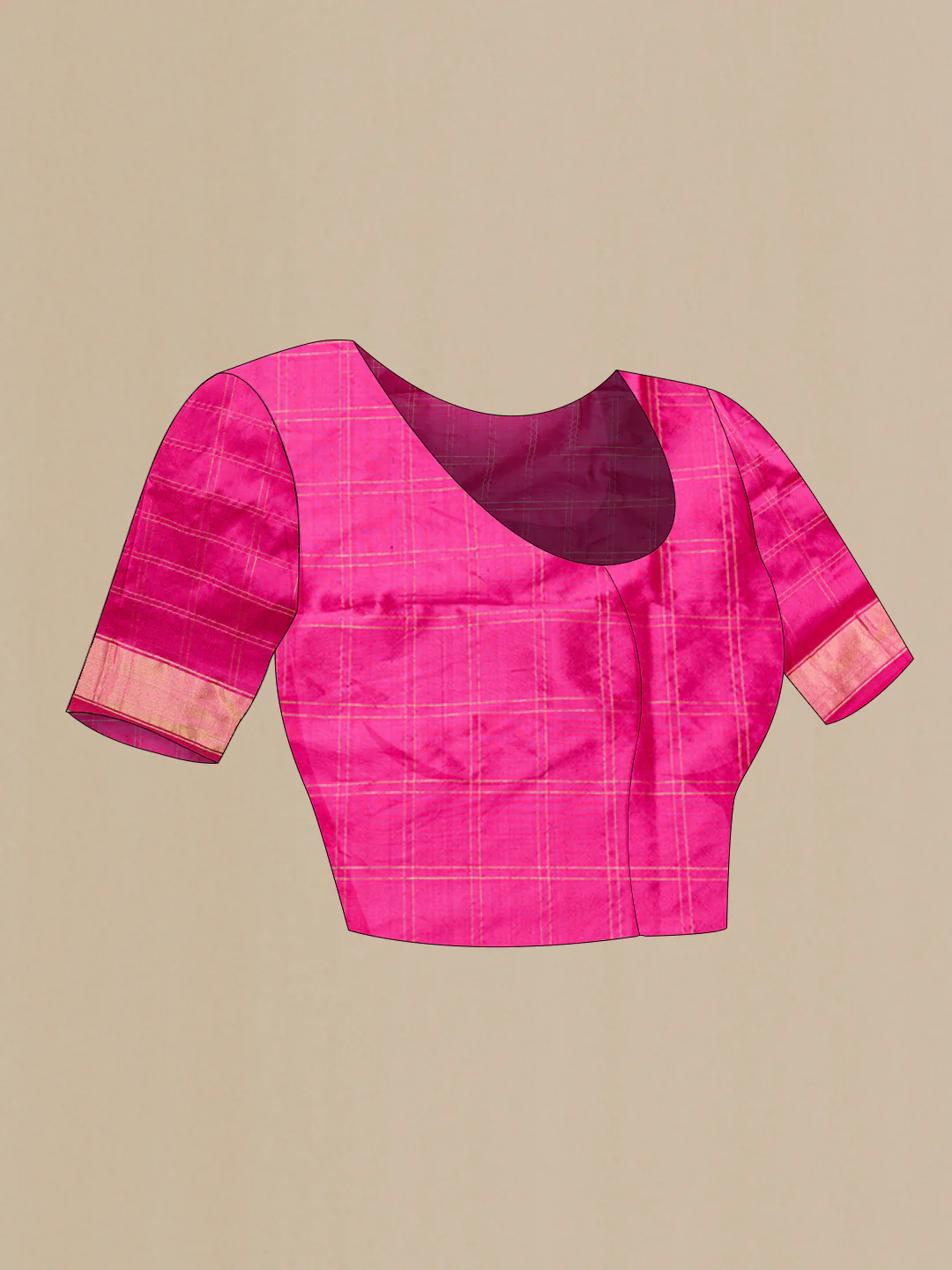 Bottle Green Pochampally Silk Saree - Image 5