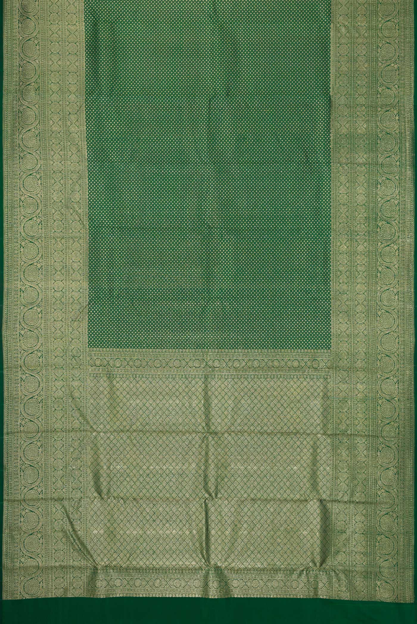 Bottle Green Kanchipuram Silk Saree - Image 6