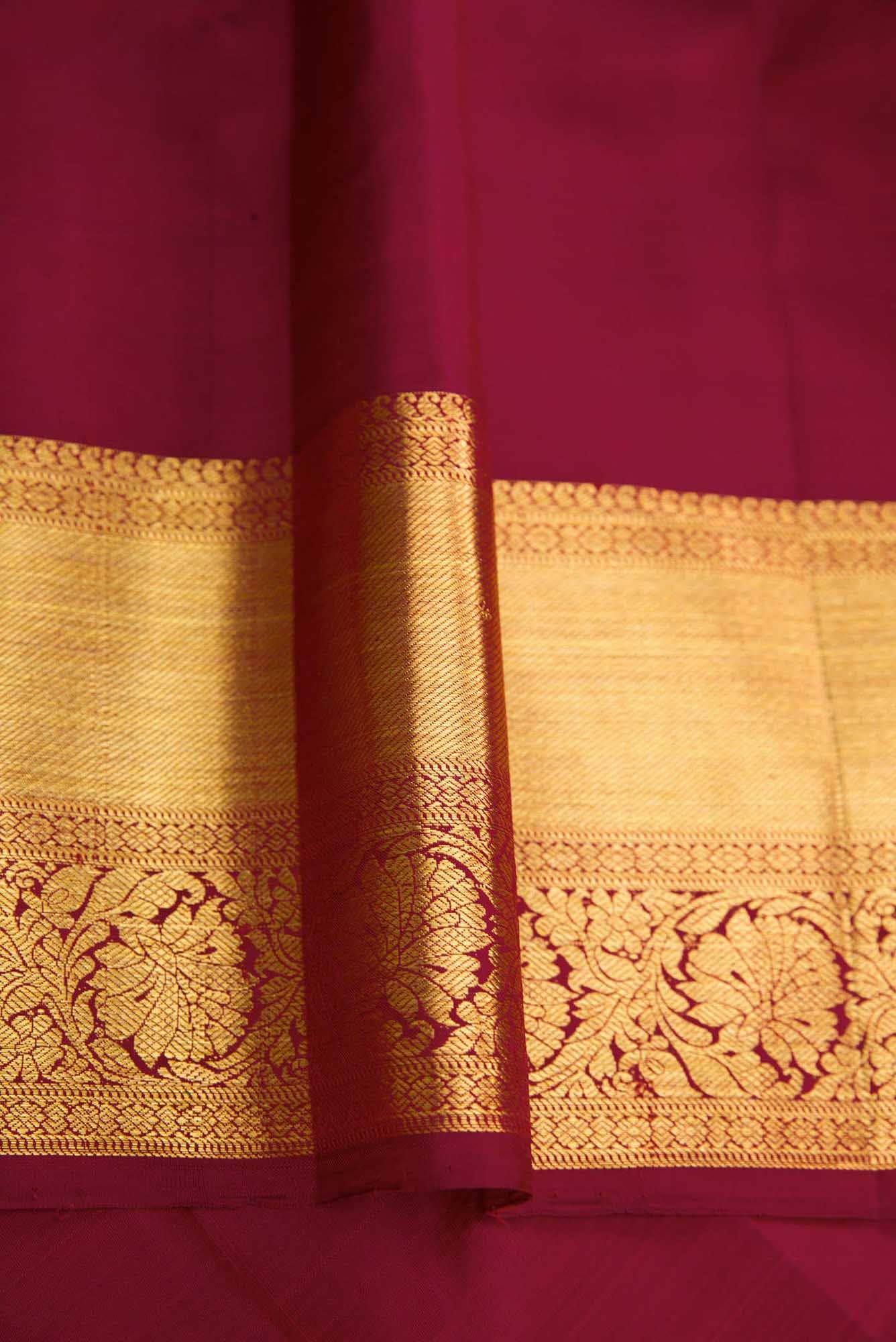 Bottle Green Dual Tone Kanchipuram Silk Saree - Image 6