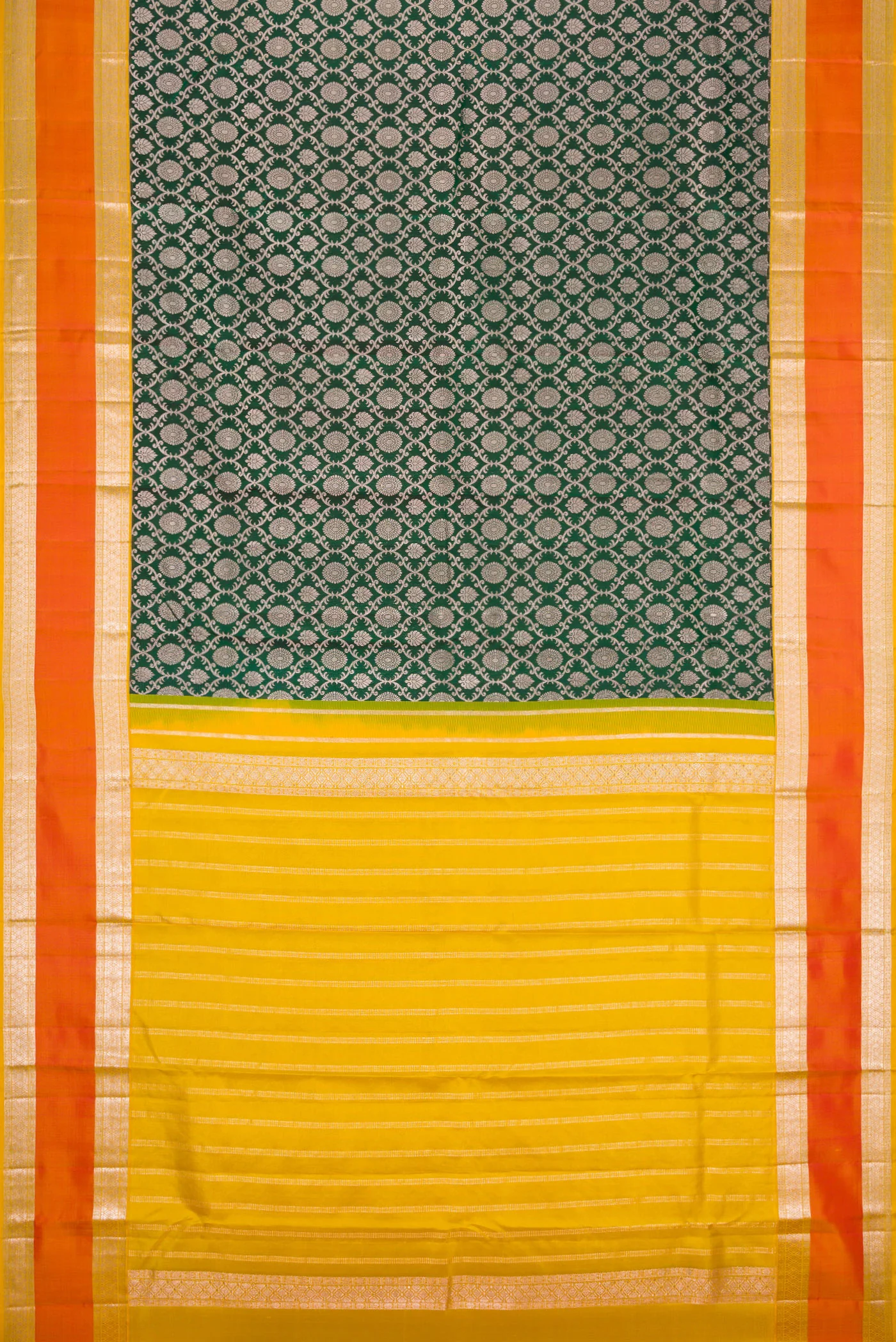 Bottle Green Kanjivaram Silk Saree - Image 6