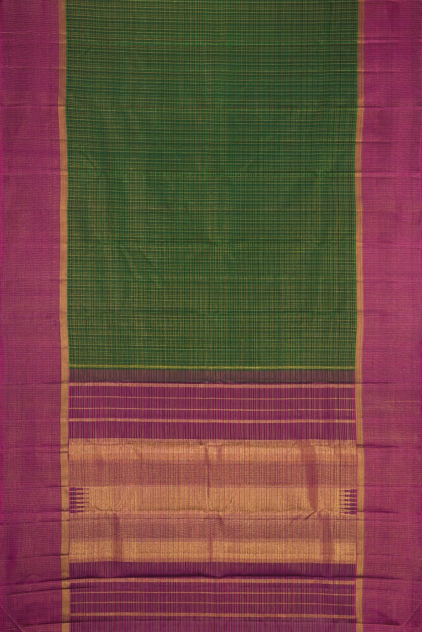 Bottle Green Kanjivaram Silk Saree - Image 6
