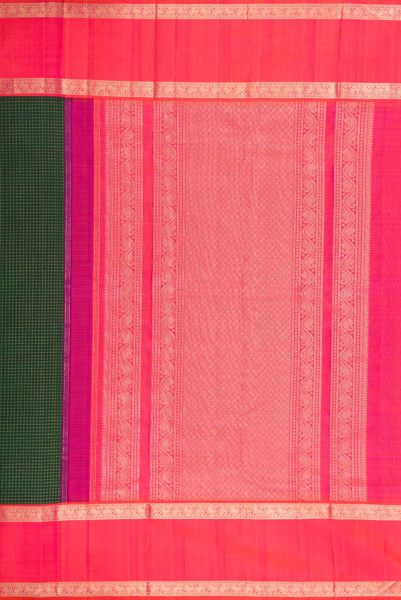Bottle Green Kanjivaram Silk Saree - Image 7