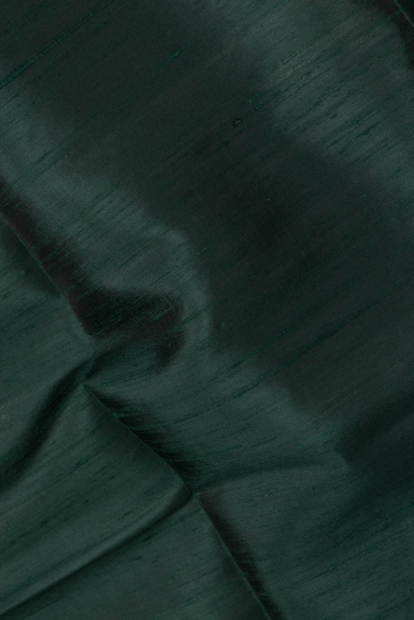 Bottle Green Raw Silk Saree - Image 2