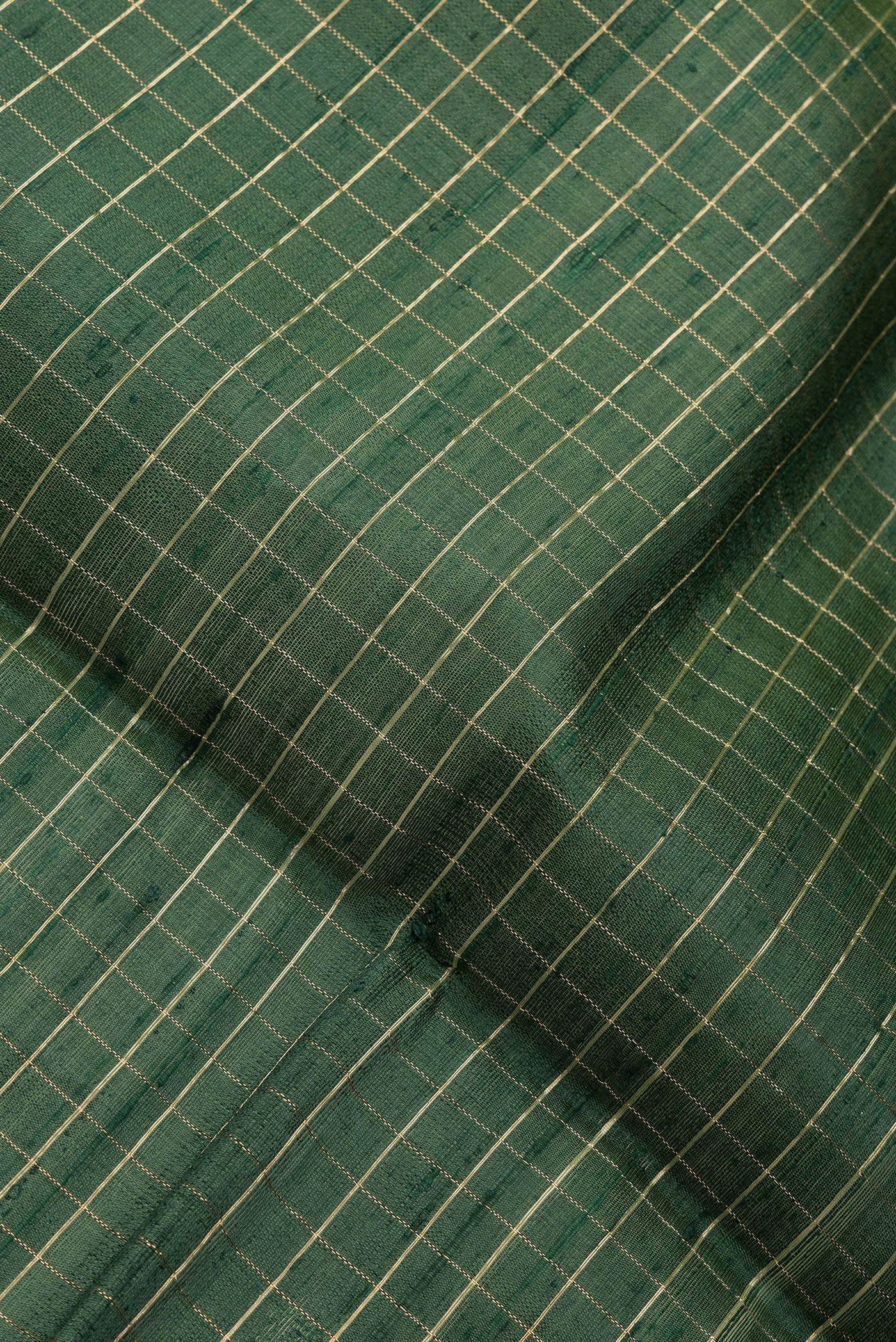 Bottle Green Raw Silk Saree - Image 2