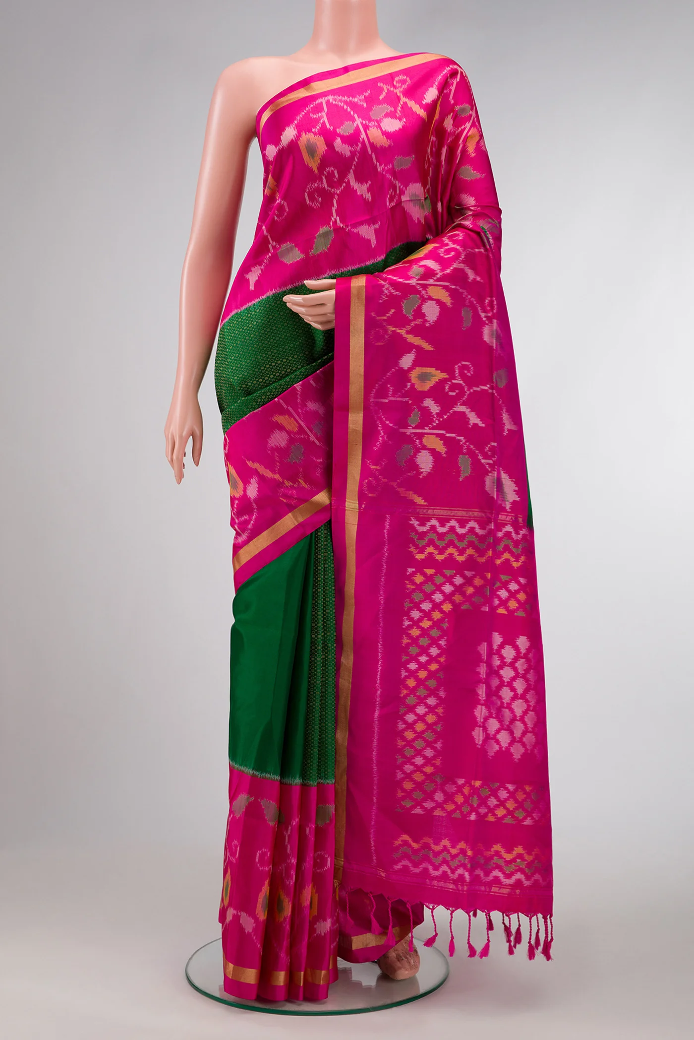 Bottle Green Soft Silk Saree