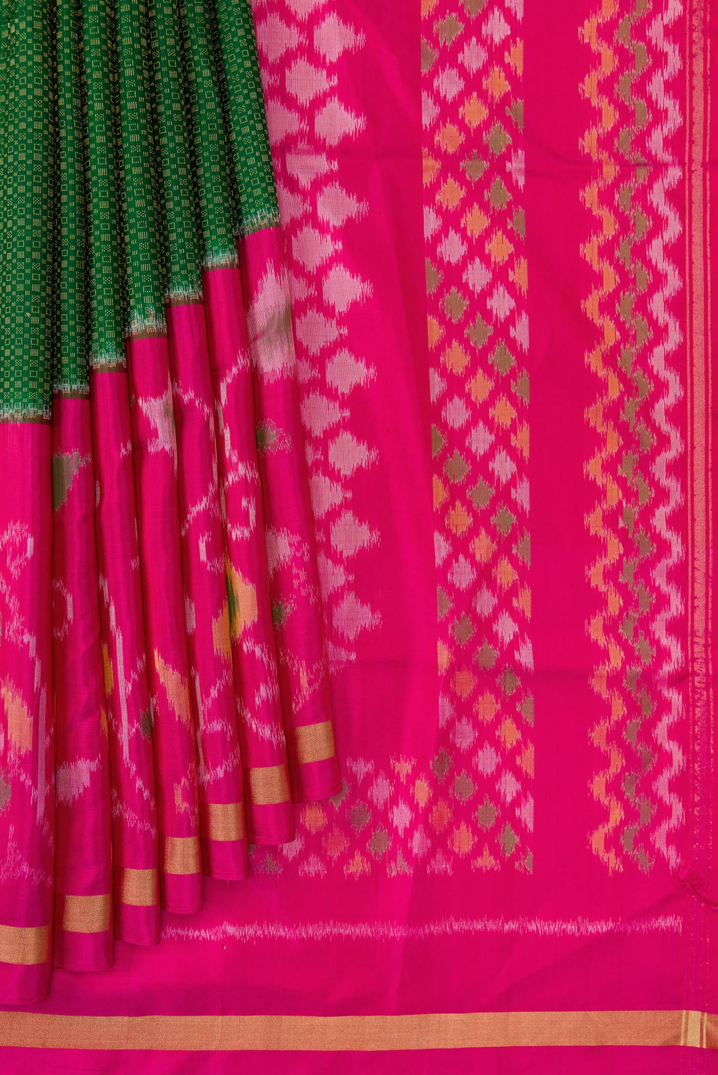 Bottle Green Soft Silk Saree - Image 4