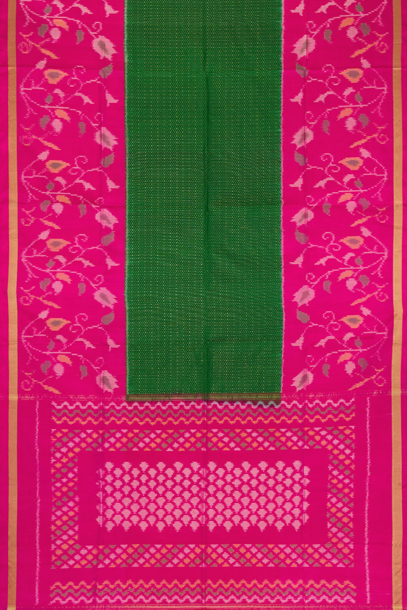 Bottle Green Soft Silk Saree - Image 6