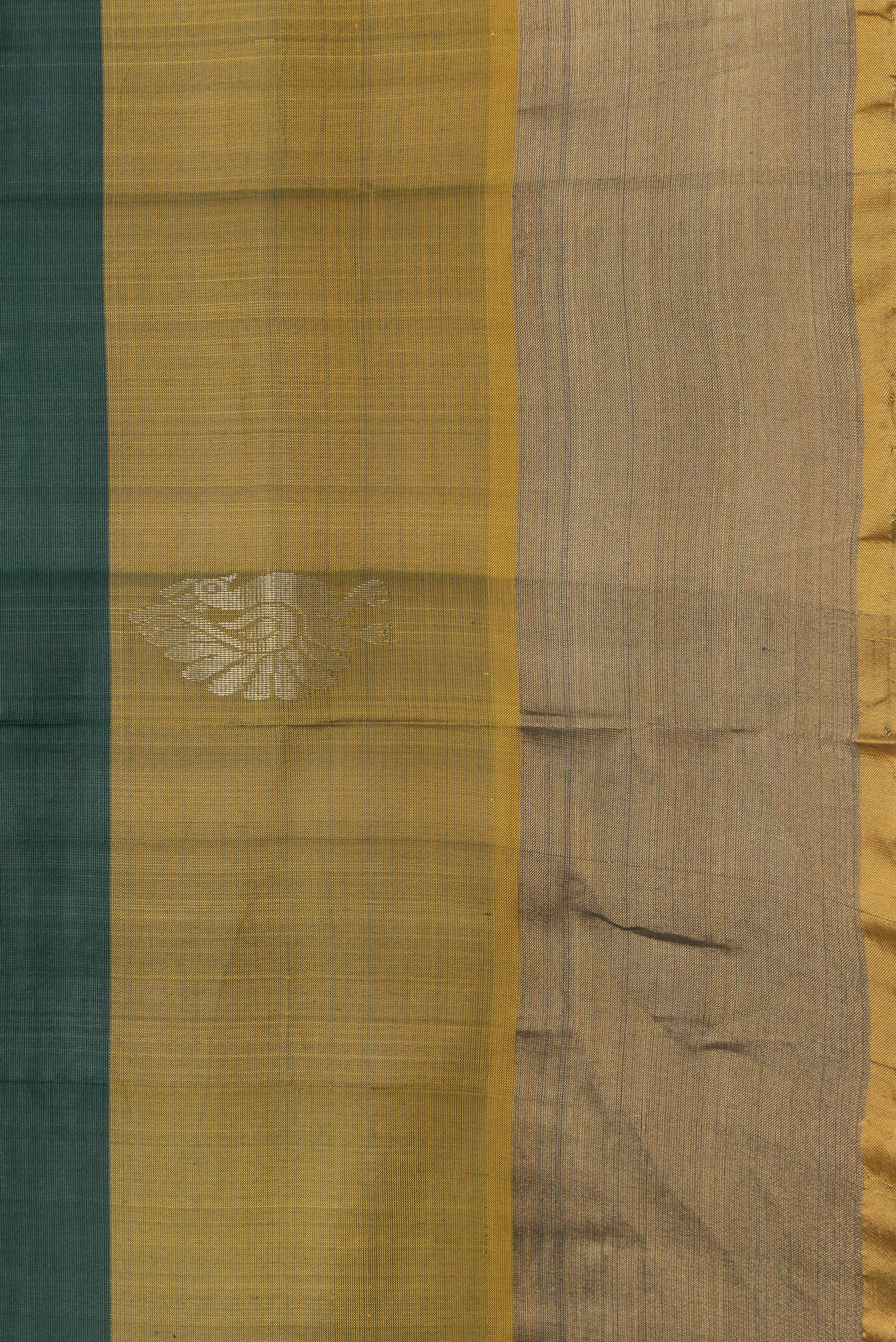Bottle Green Uppada Silk Saree - Image 3
