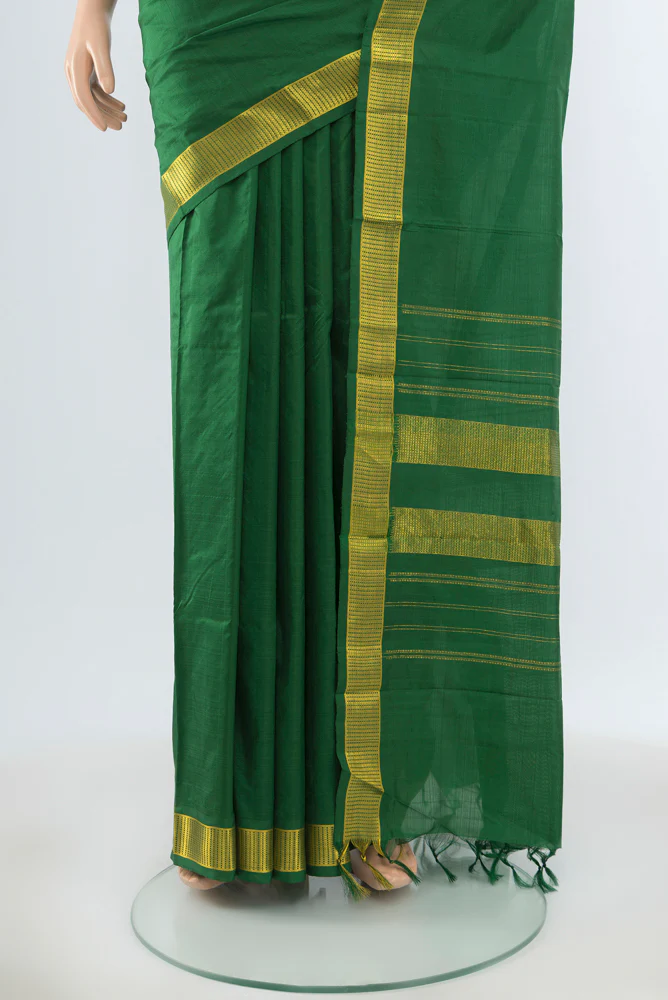 Green Kanjivaram Silk Saree - Image 3