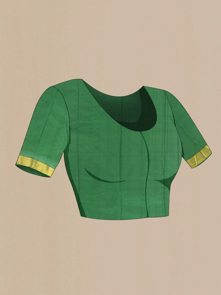 Green Kanjivaram Silk Saree - Image 4