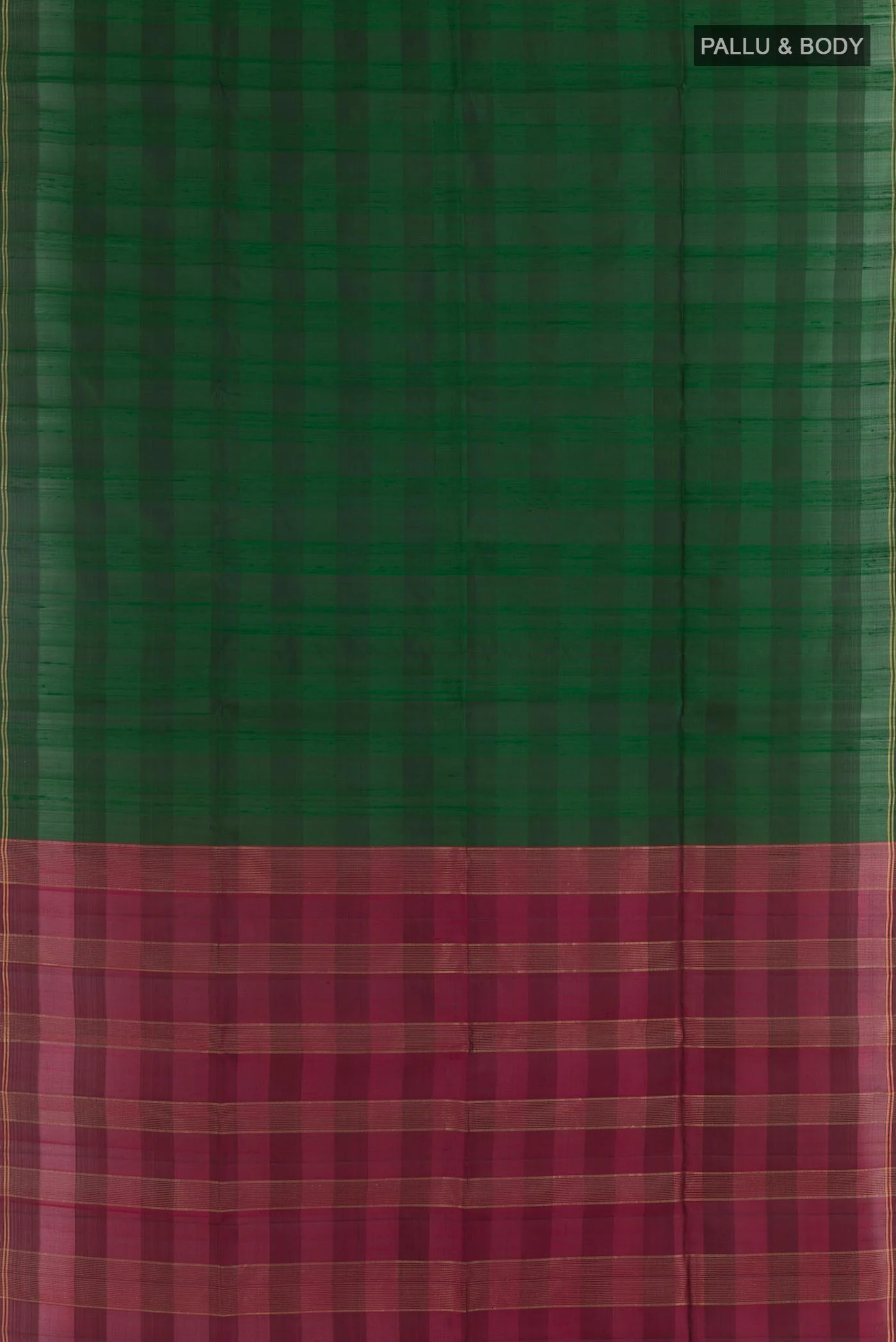 Bottle Green Soft Silk Saree - Image 3