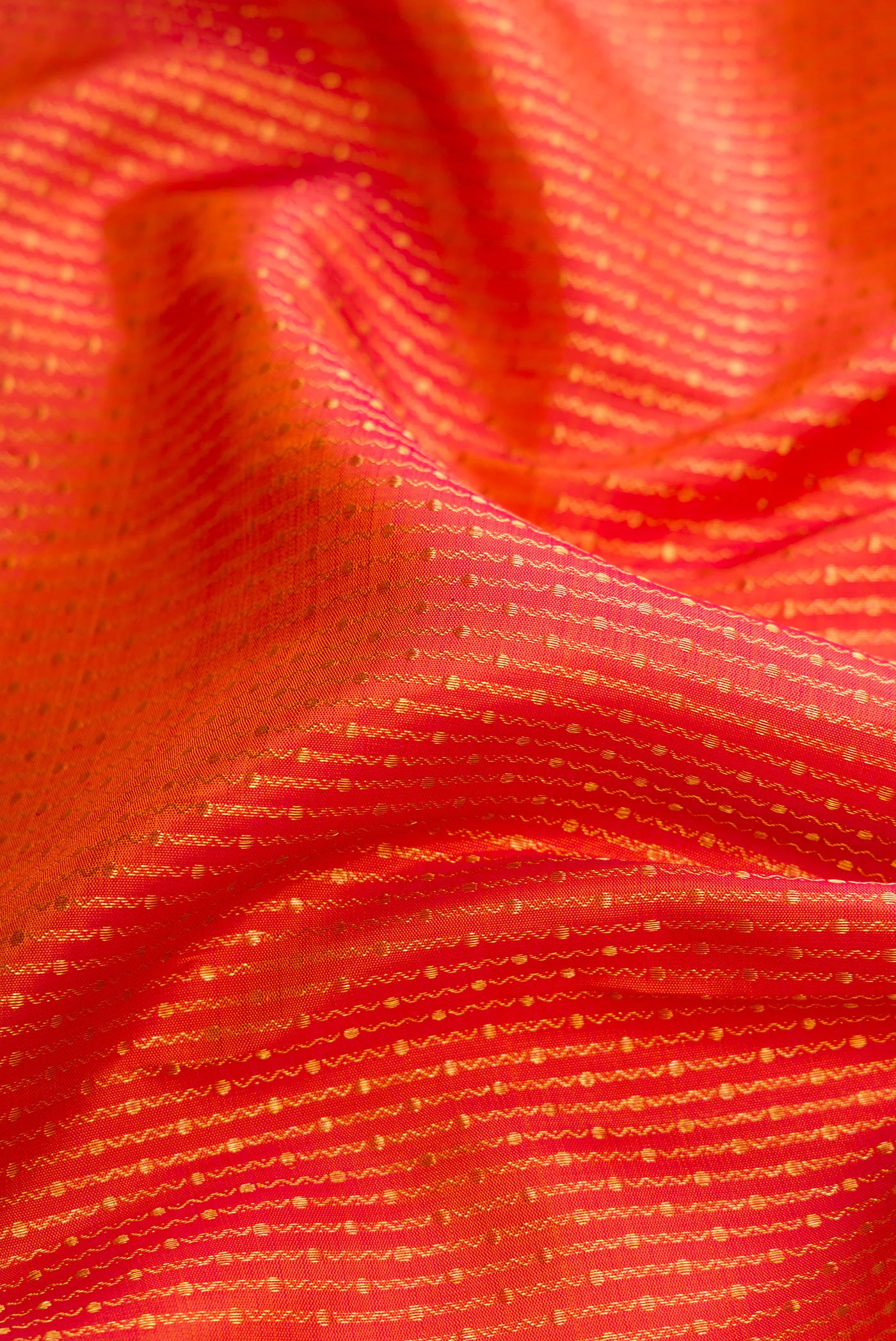 Orange Kanchipuram Silk Saree - Image 2