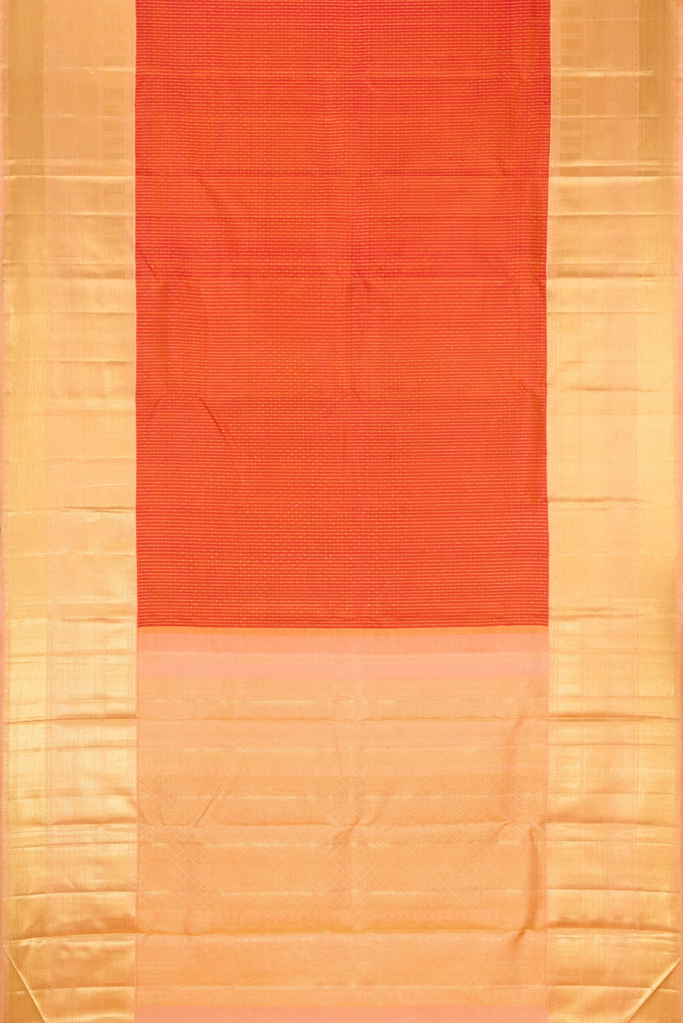 Orange Kanchipuram Silk Saree - Image 6