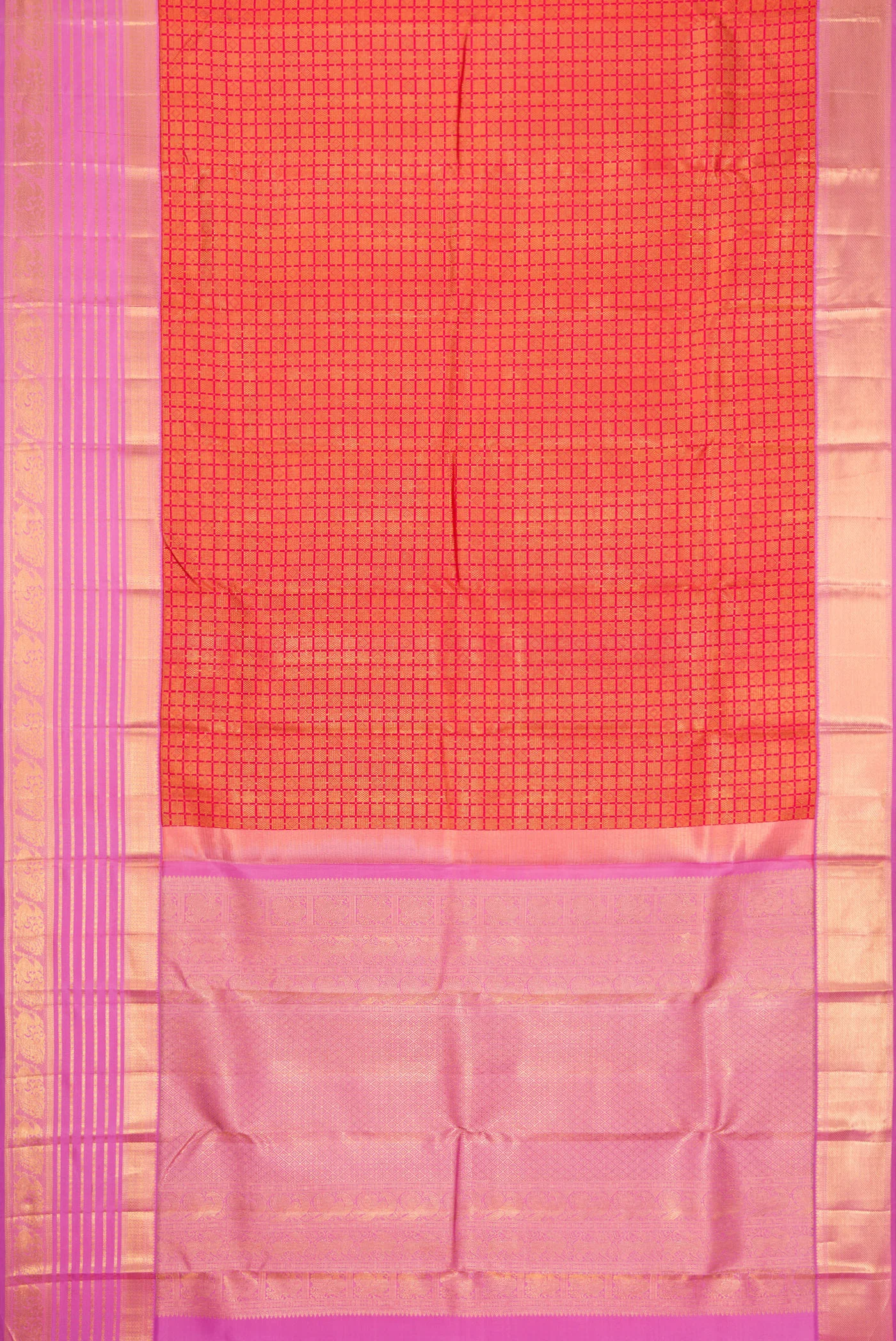 Pink Kanjivaram Silk Saree - Image 6