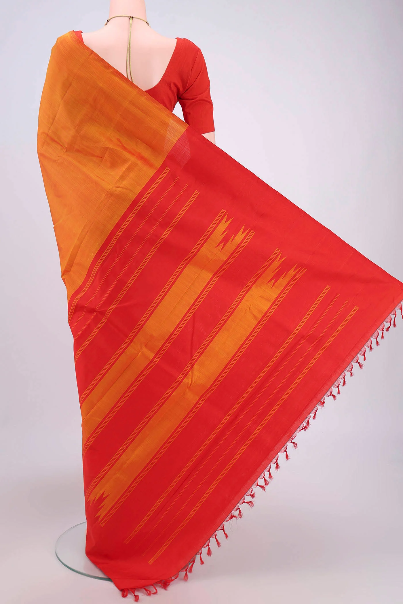 Multi Color Kanchipuram Silk Saree - Image 3
