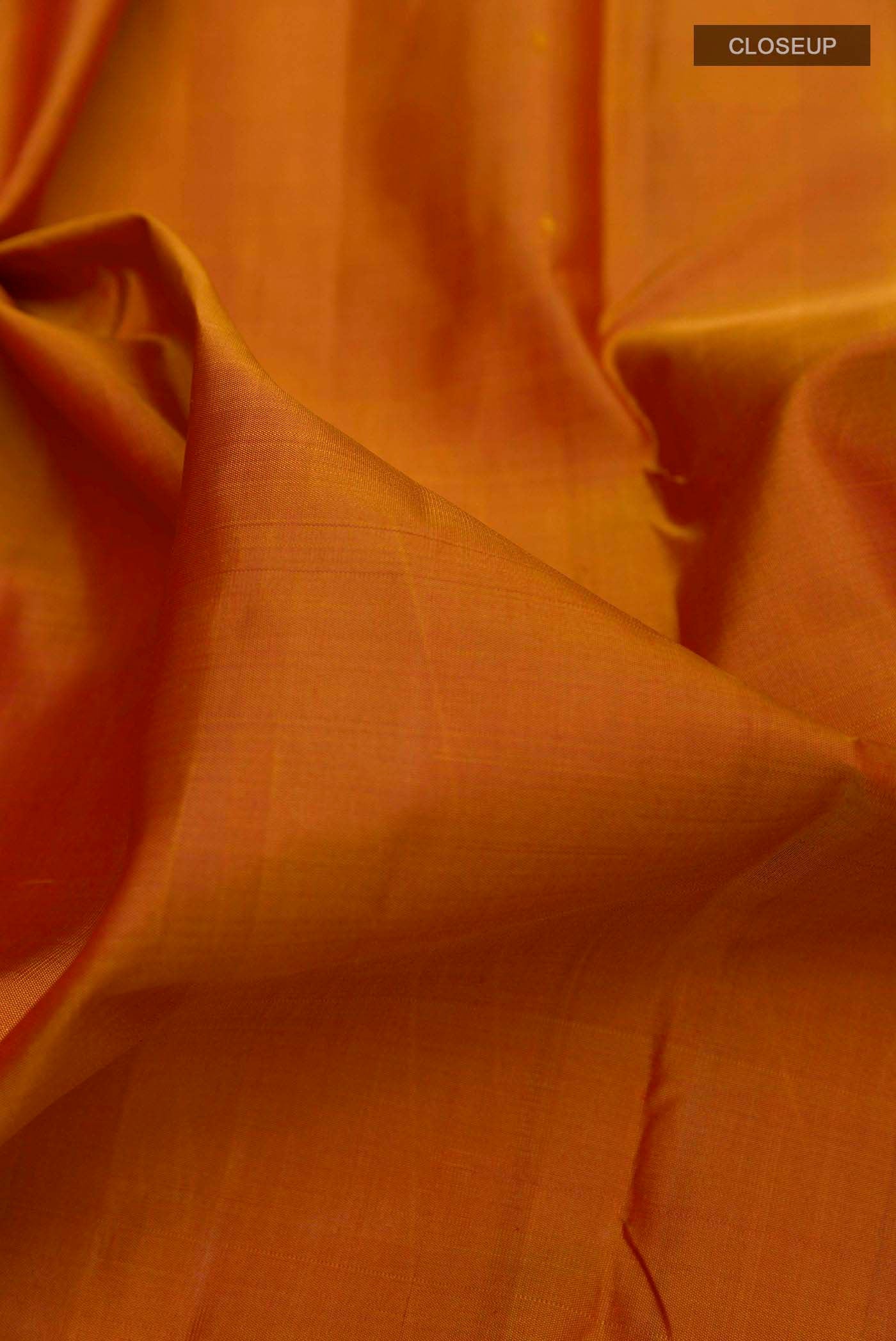 Mustard Kanchipuram Silk Saree - Image 2