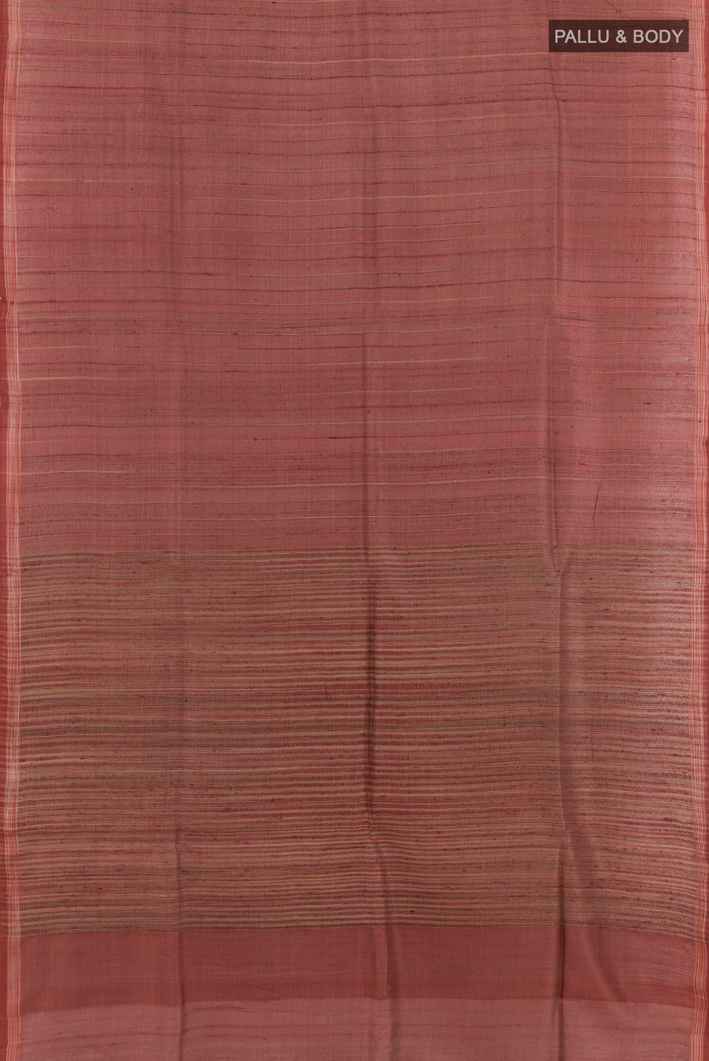 Brown Tussar Silk Saree - Image 3