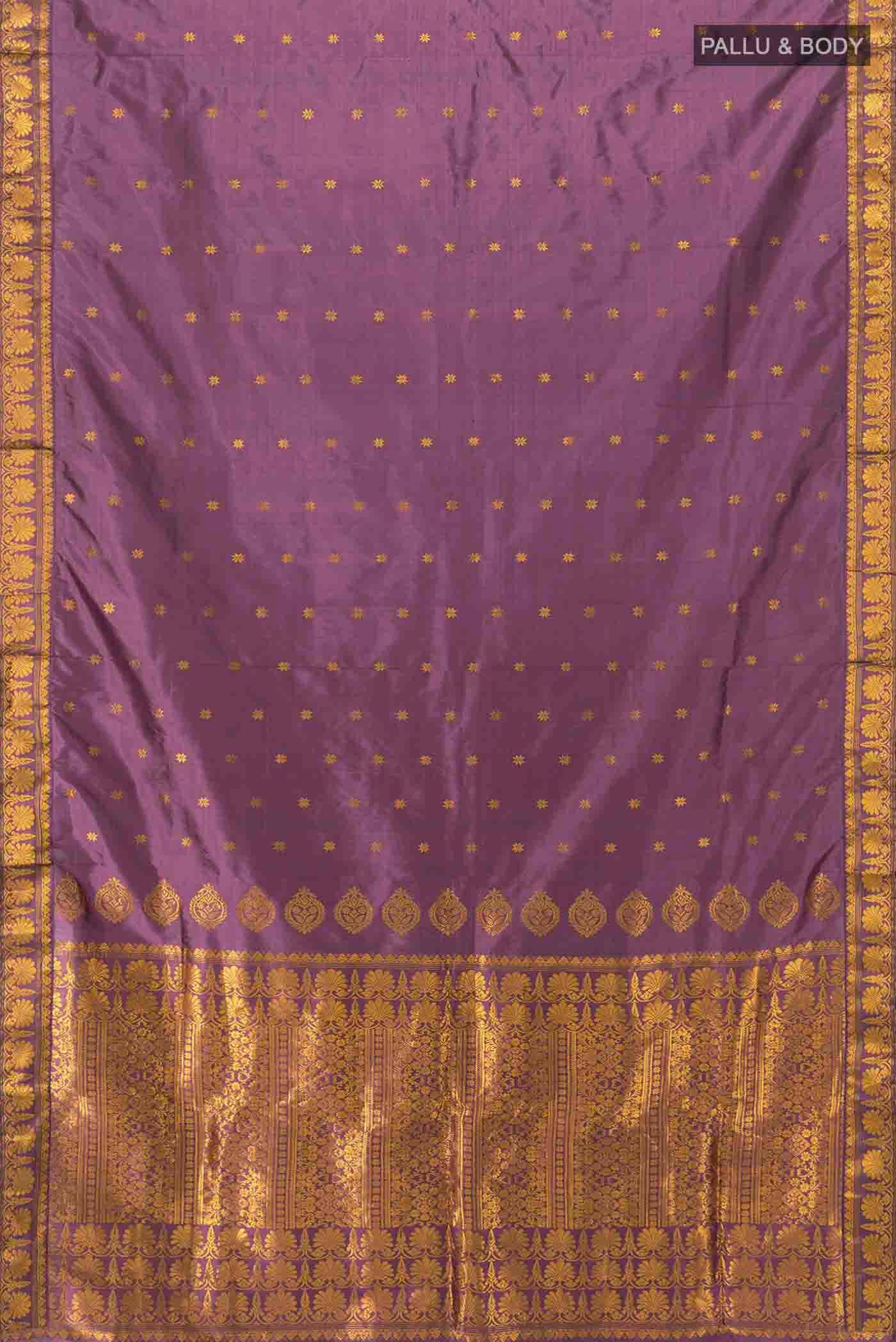 Bronze Assam Silk Saree - Image 3