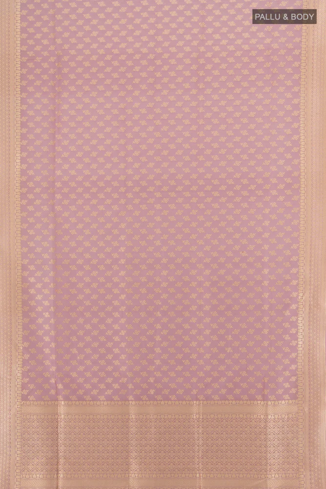 Lavender Banarasi Silk Saree - Image 5