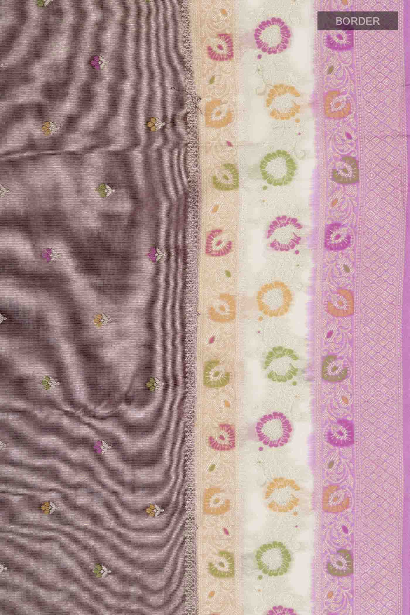 Brown Banarasi Silk Saree - Image 3