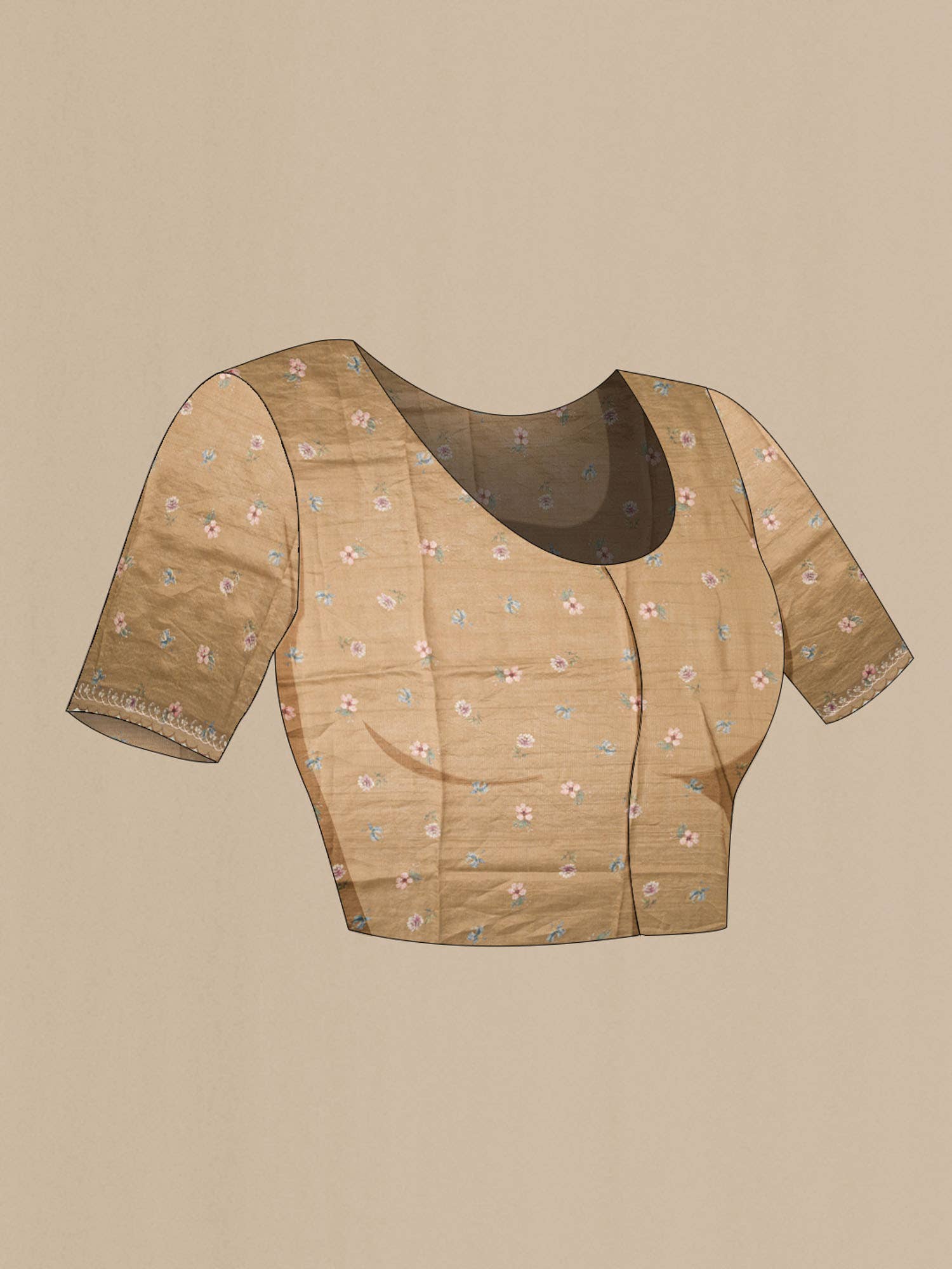 Brown Bhagalpuri Tussar Silk Saree - Image 6
