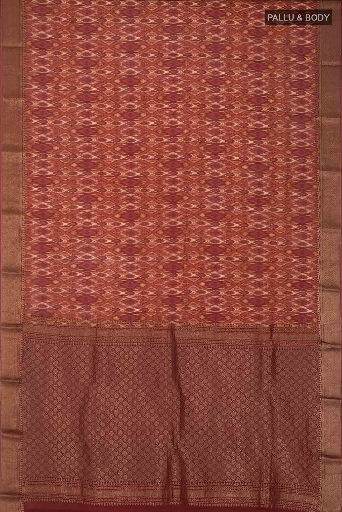 Brown Crepe Saree - Image 3