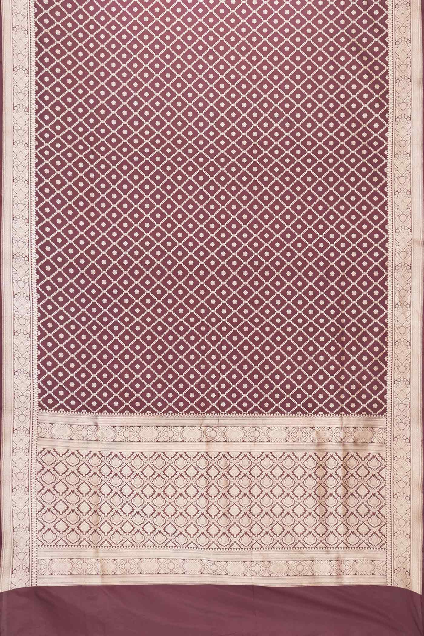 Brown Dual Tone Blended Banarasi Silk Saree - Image 6