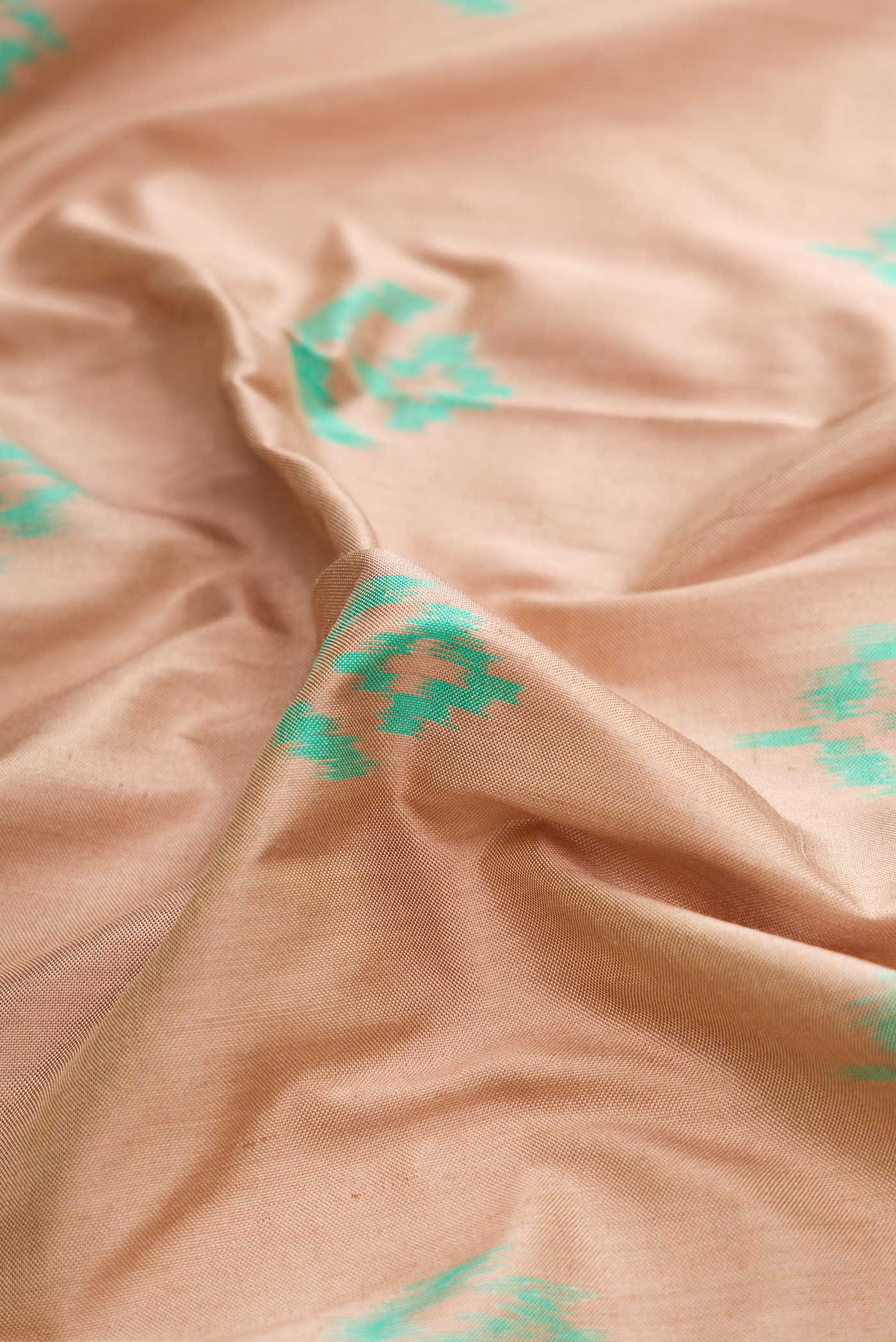 Beige Double Ikat Saree - Image 2