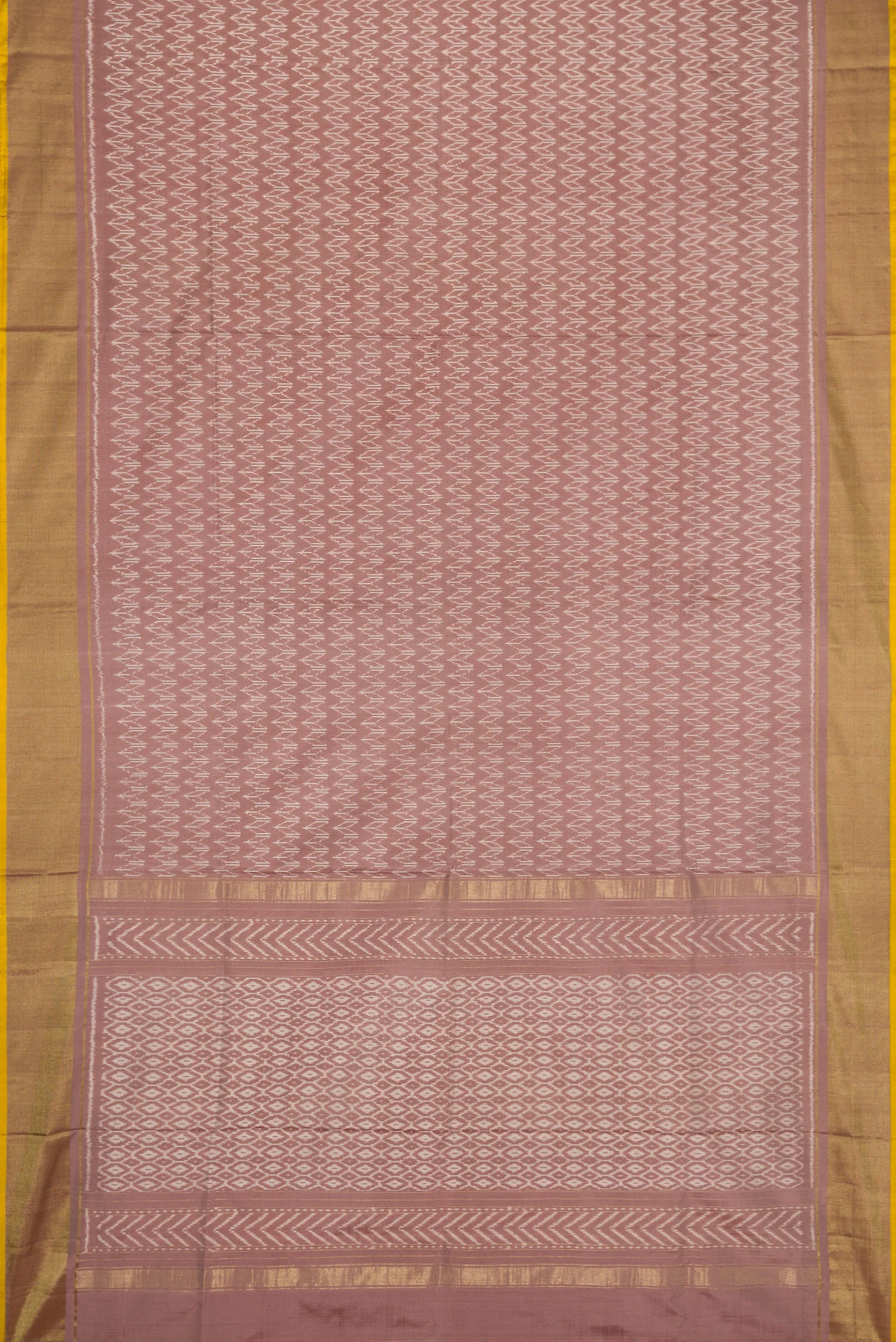 Mauve Pochampally Silk Saree - Image 6