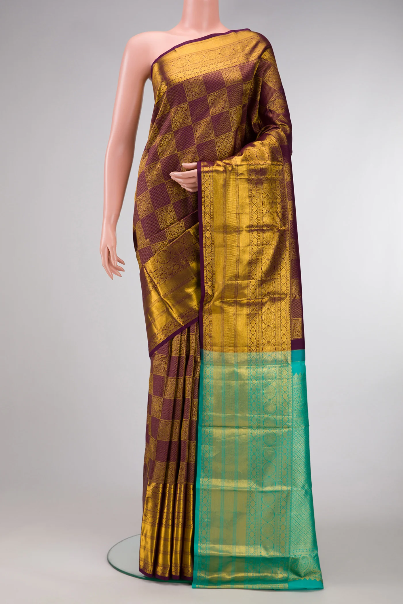 Purple Kanjivaram Silk Saree