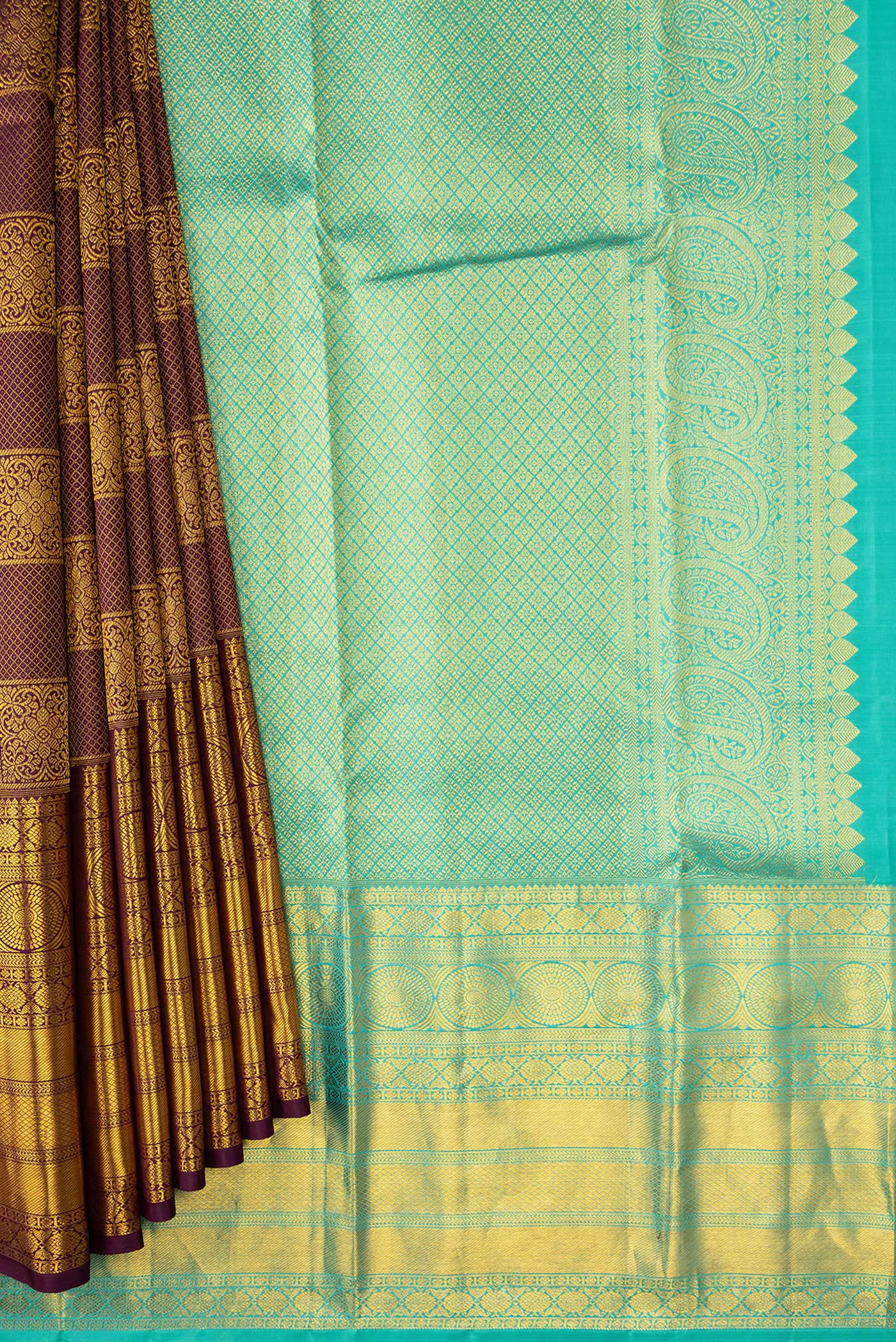 Purple Kanjivaram Silk Saree - Image 4