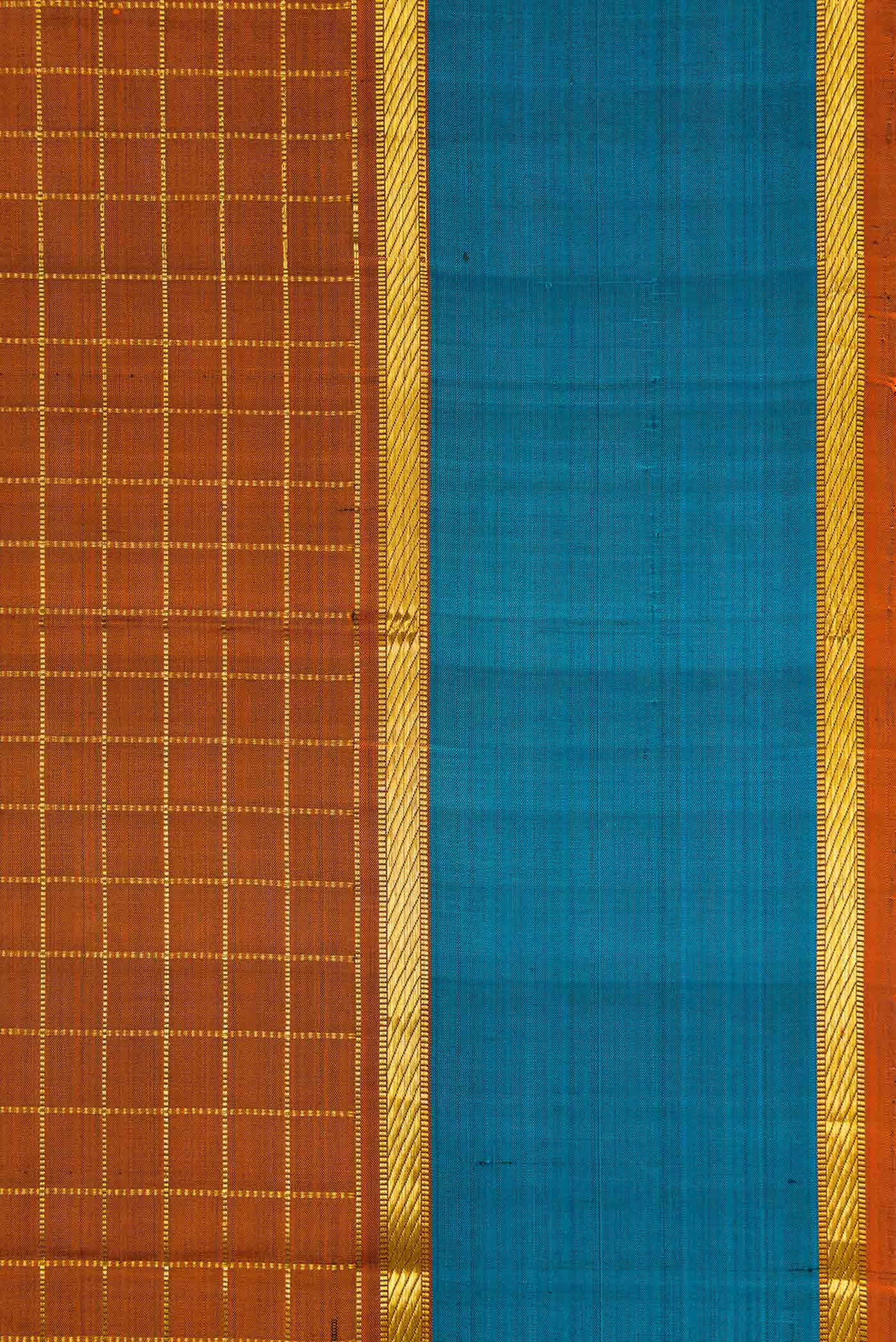 Brown Kanjivaram Silk Saree - Image 3