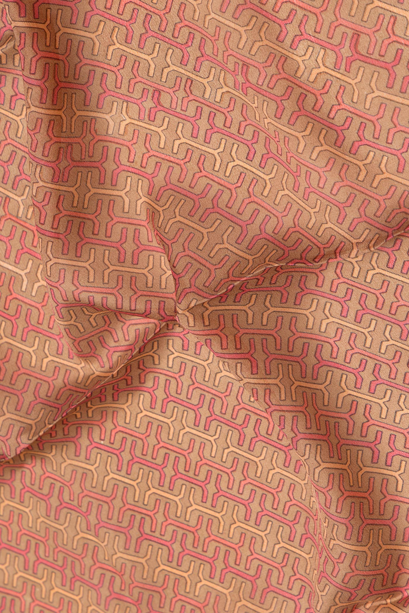 Brown Mysore Crepe Saree - Image 2