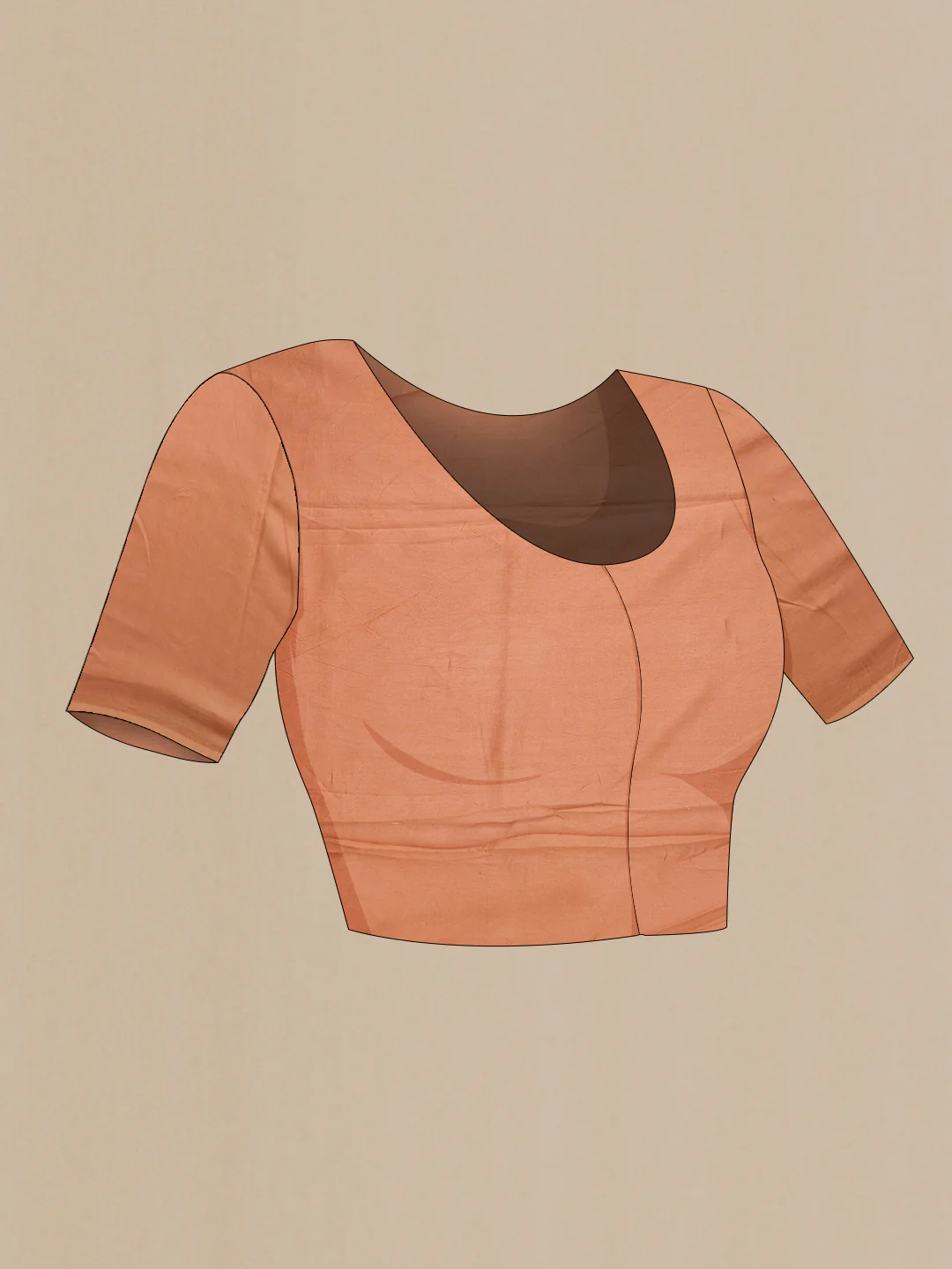 Peach Organza Silk Saree - Image 4
