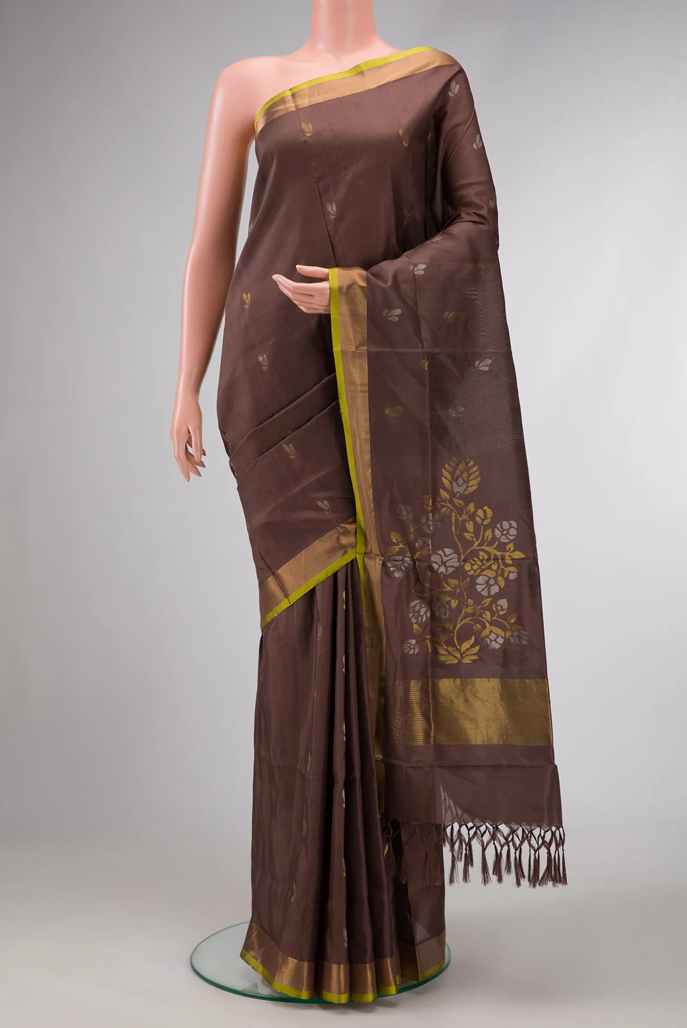 Brown Uppada Silk Saree