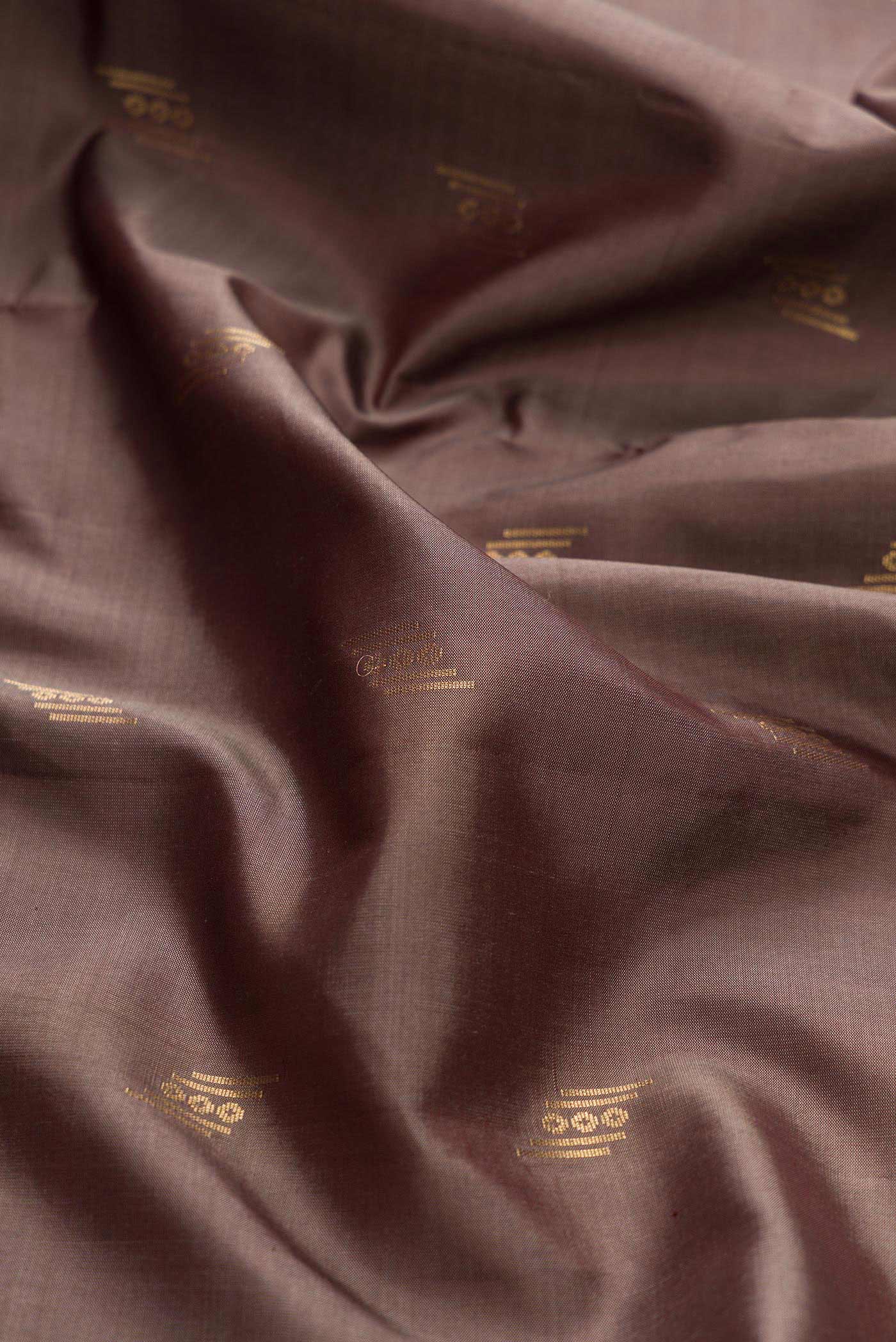 Brown Dual Tone Soft Silk Saree - Image 2