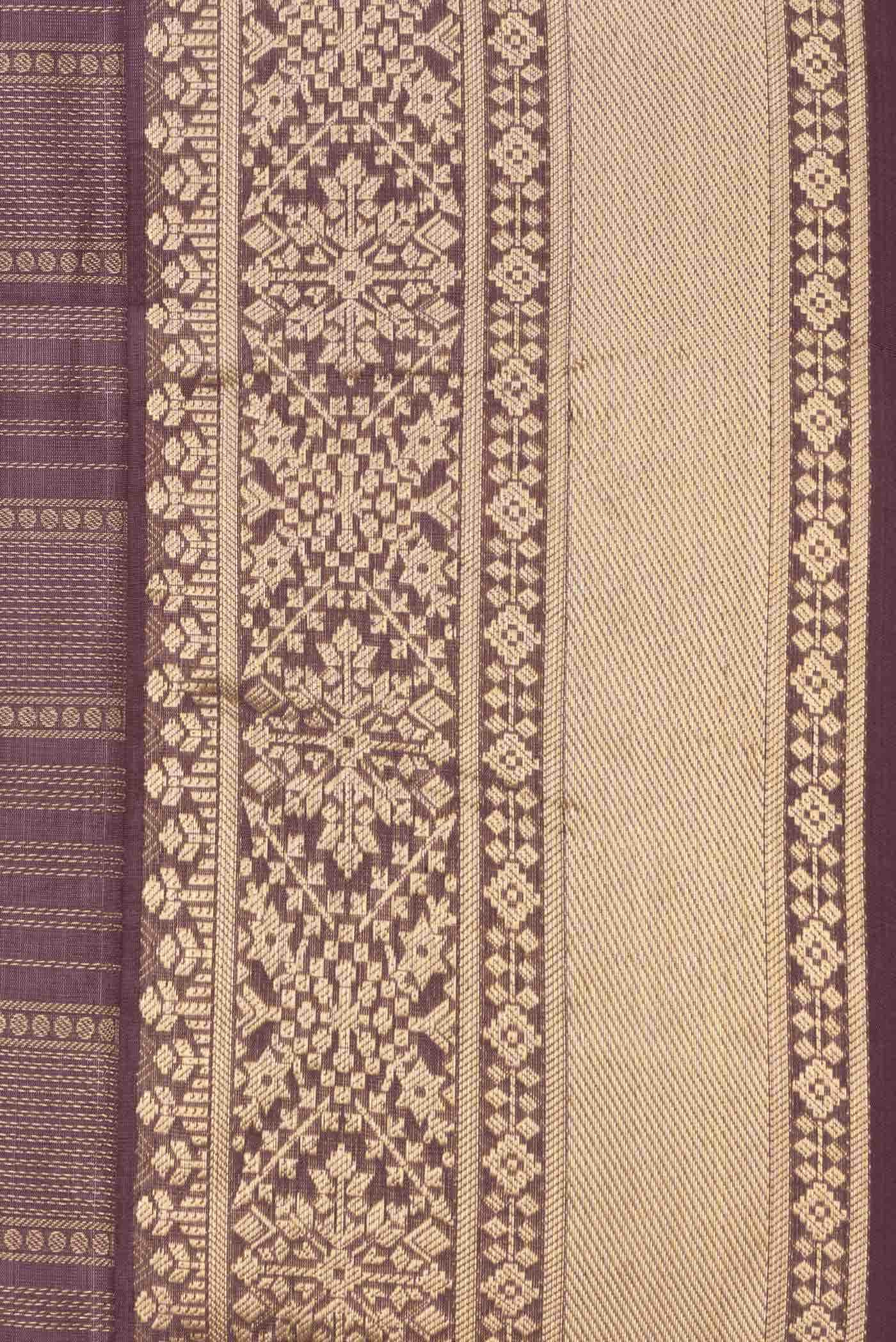 Brown Dual Tone Soft Silk Saree - Image 5