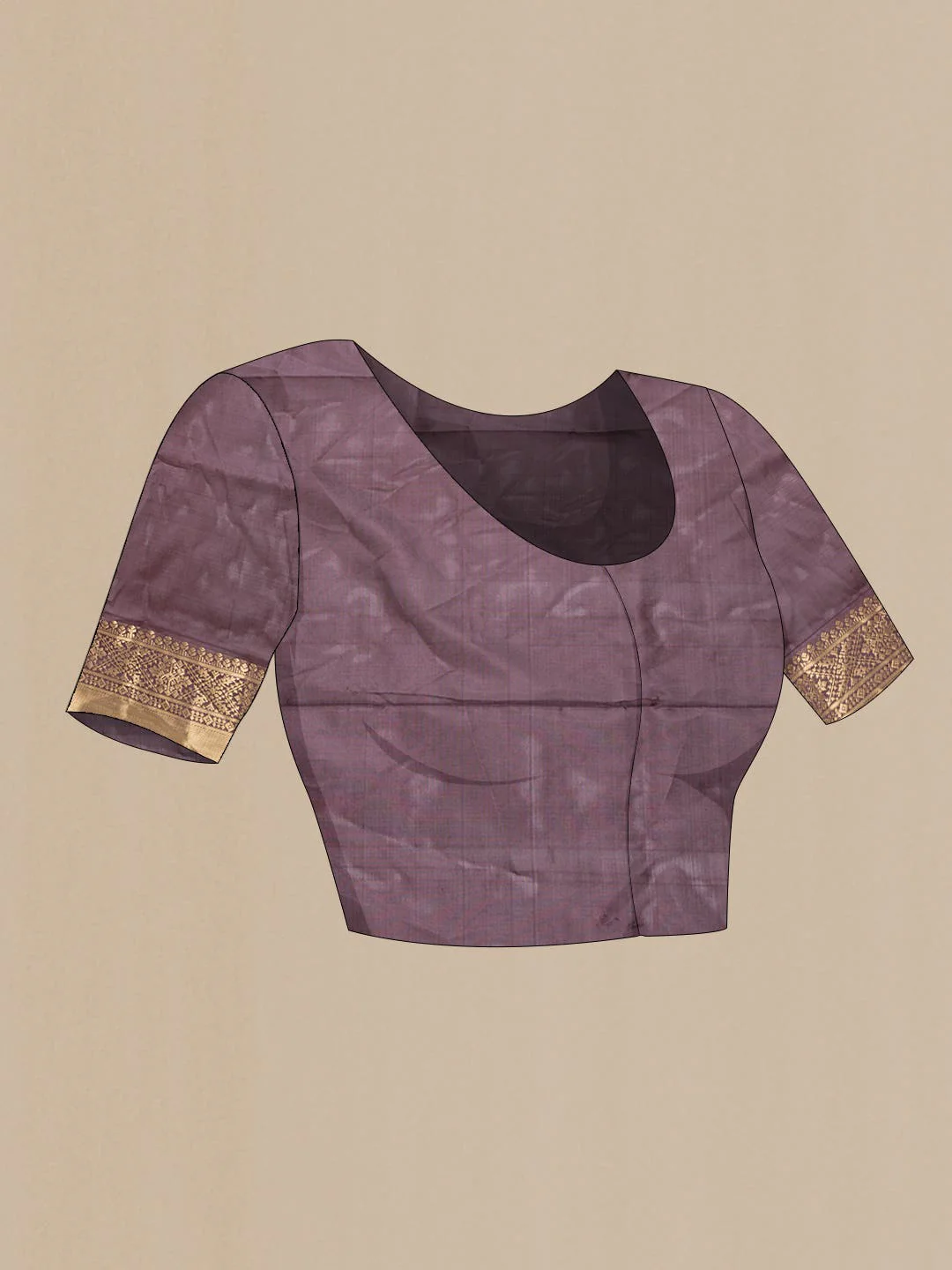 Brown Dual Tone Soft Silk Saree - Image 6