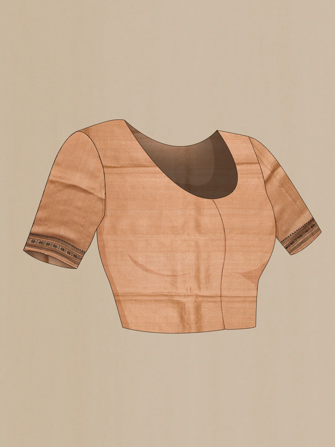 Brown Tussar Silk Saree - Image 4