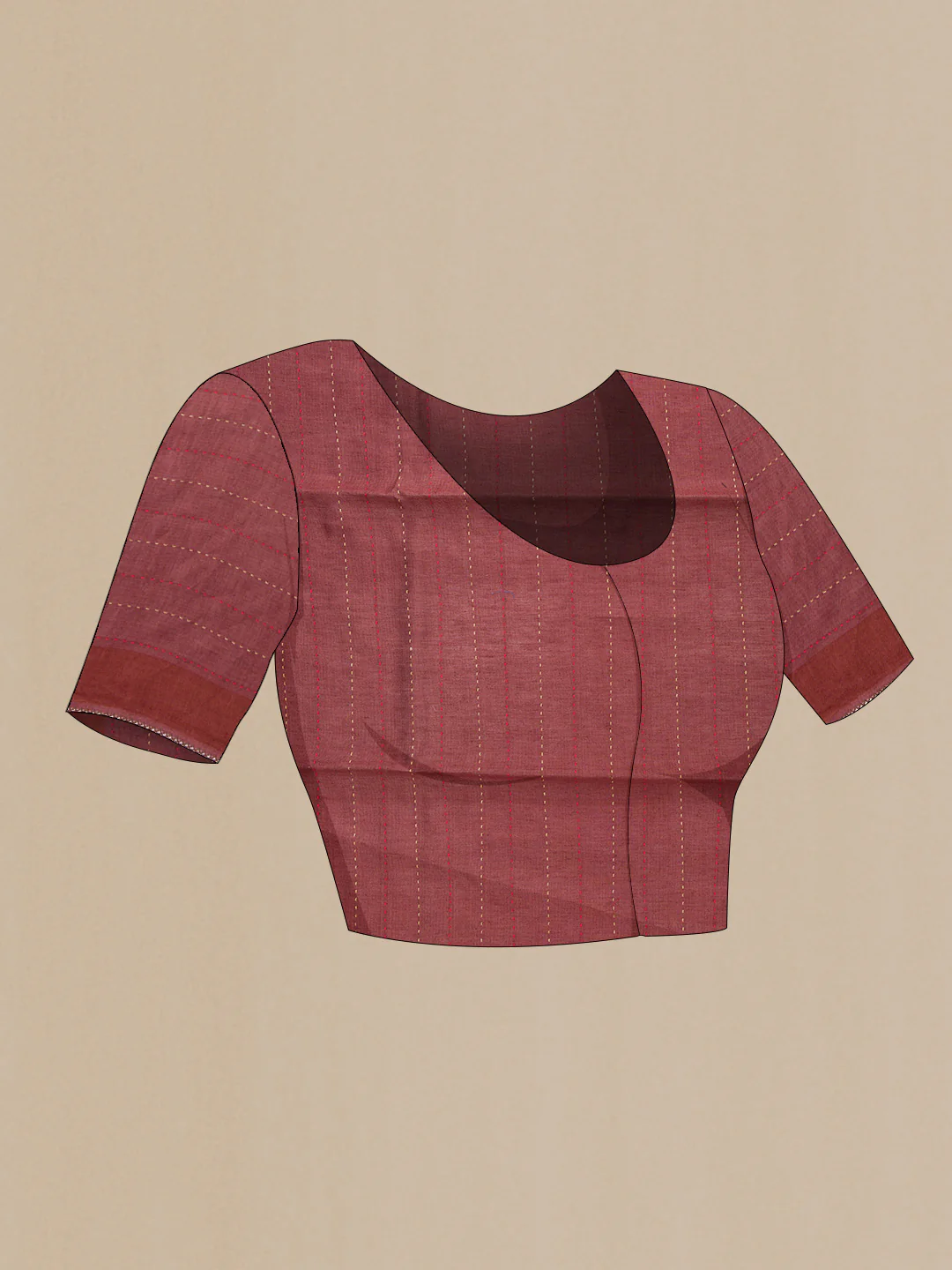 Brown Tussar Silk Saree - Image 4