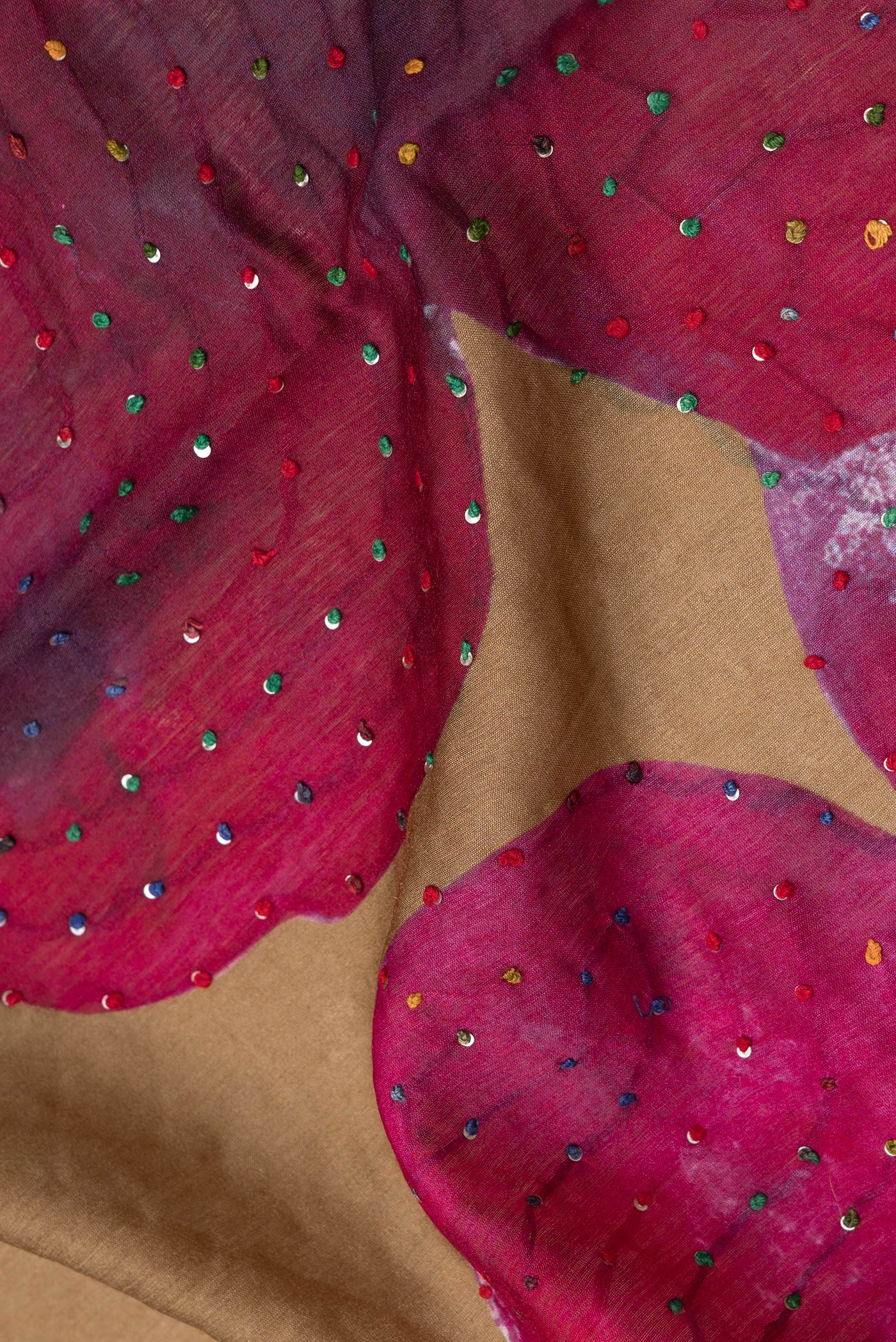 Brown Tussar Silk Saree - Image 2