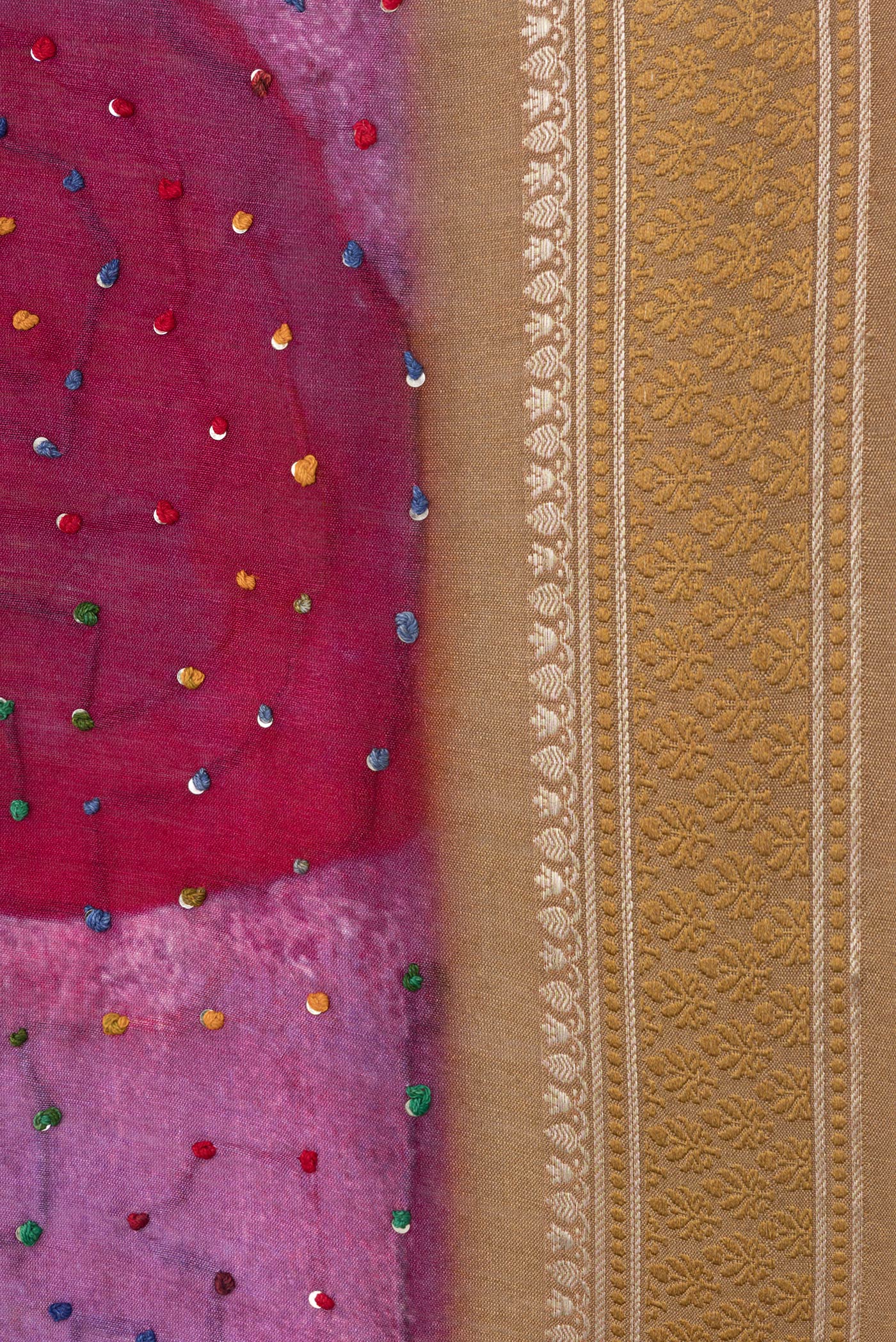 Brown Tussar Silk Saree - Image 3
